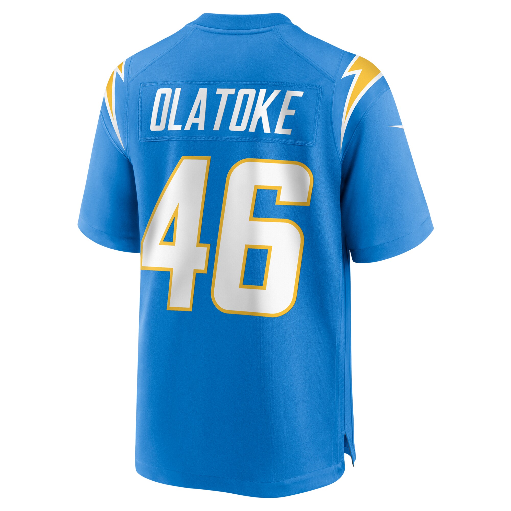 Praise Olatoke Los Angeles Chargers Team Game Jersey -  Powder Blue