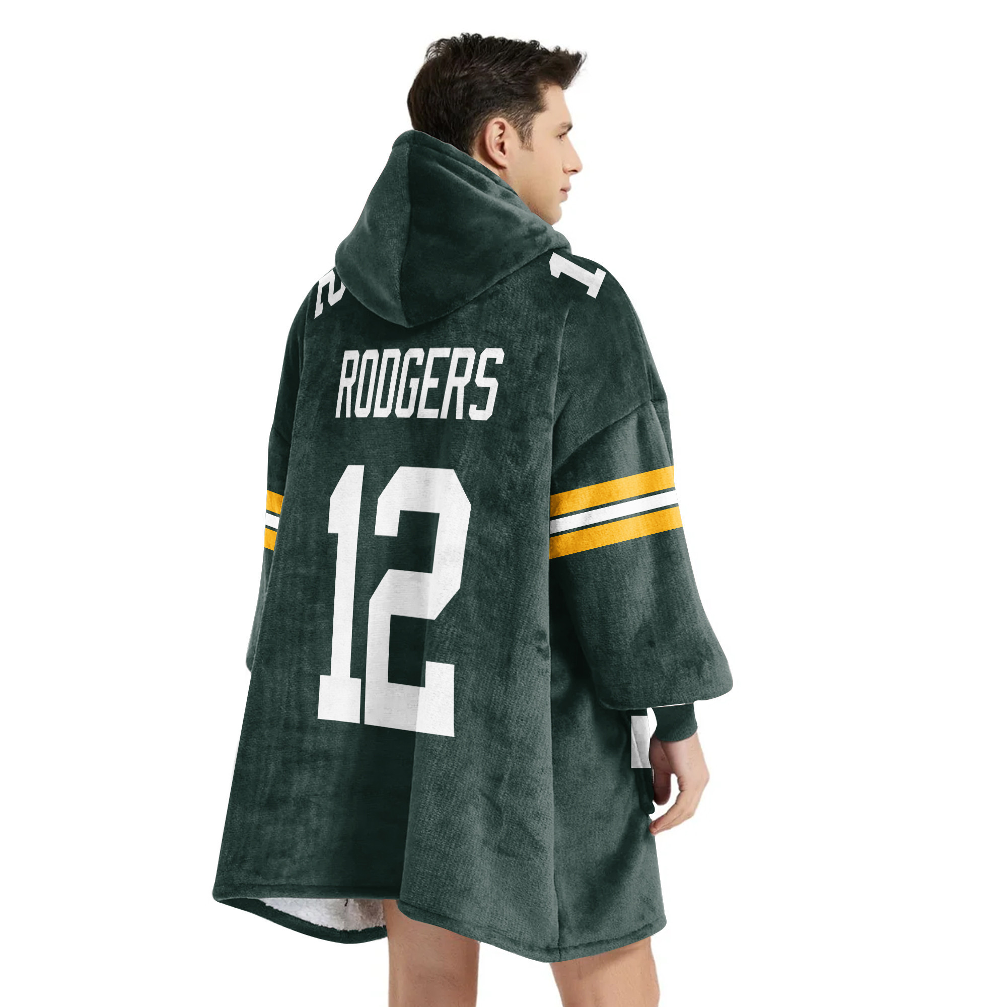 Adult Captain 12 Green Bay Football Unisex Blanket Hoodie