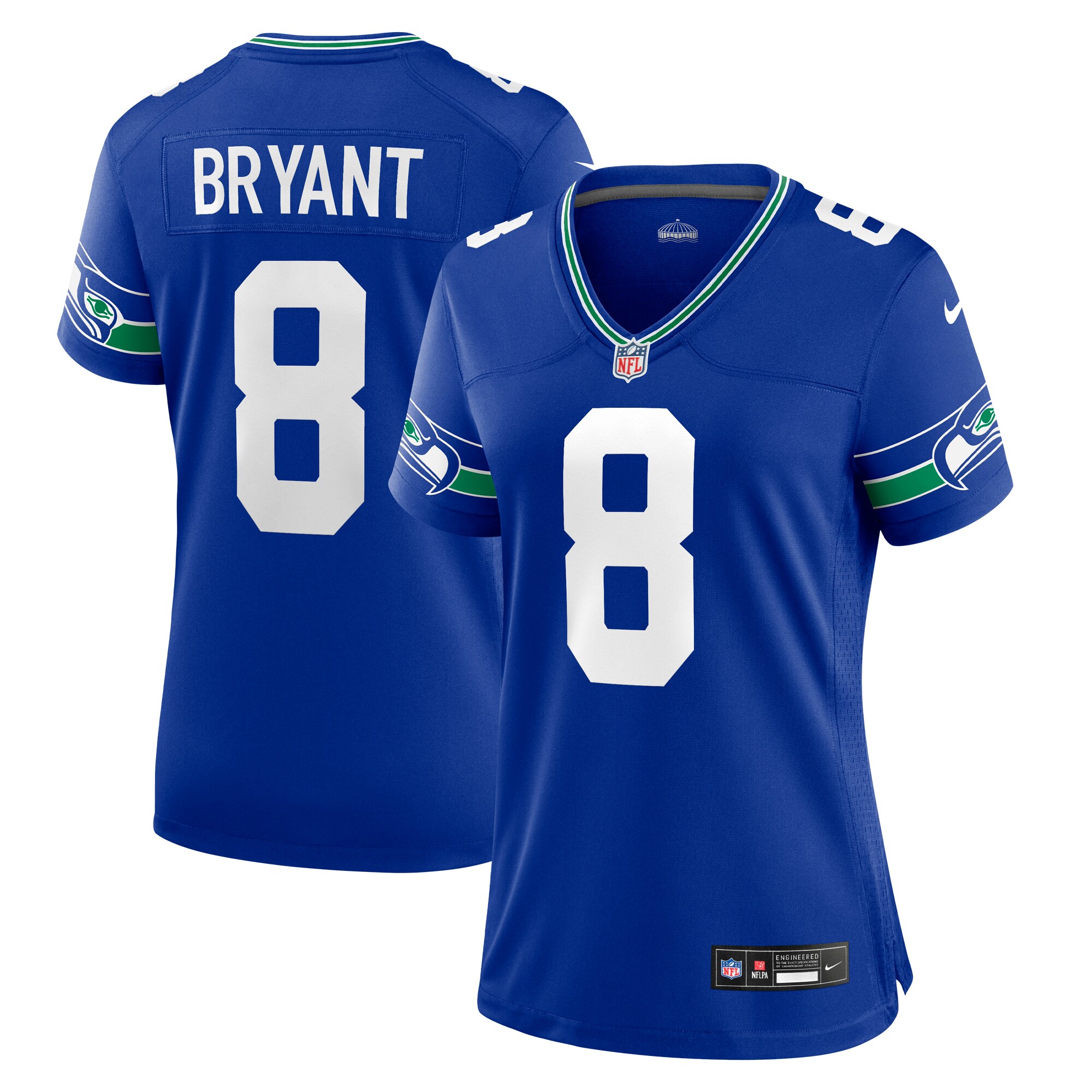 Coby Bryant Seattle Seahawks Women's Throwback Player Game Jersey - Royal