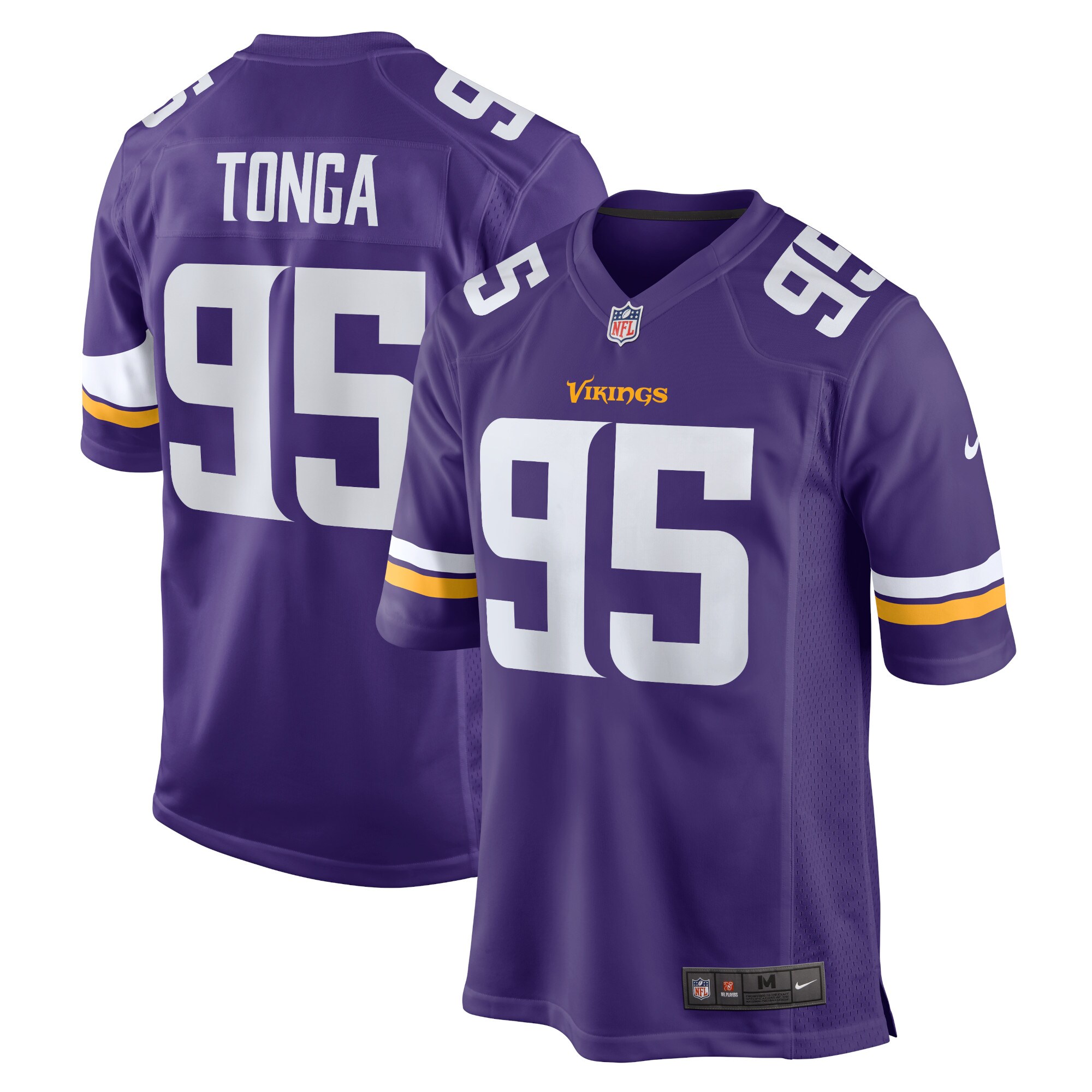 Khyiris Tonga Minnesota Vikings  Home Game Player Jersey - Purple