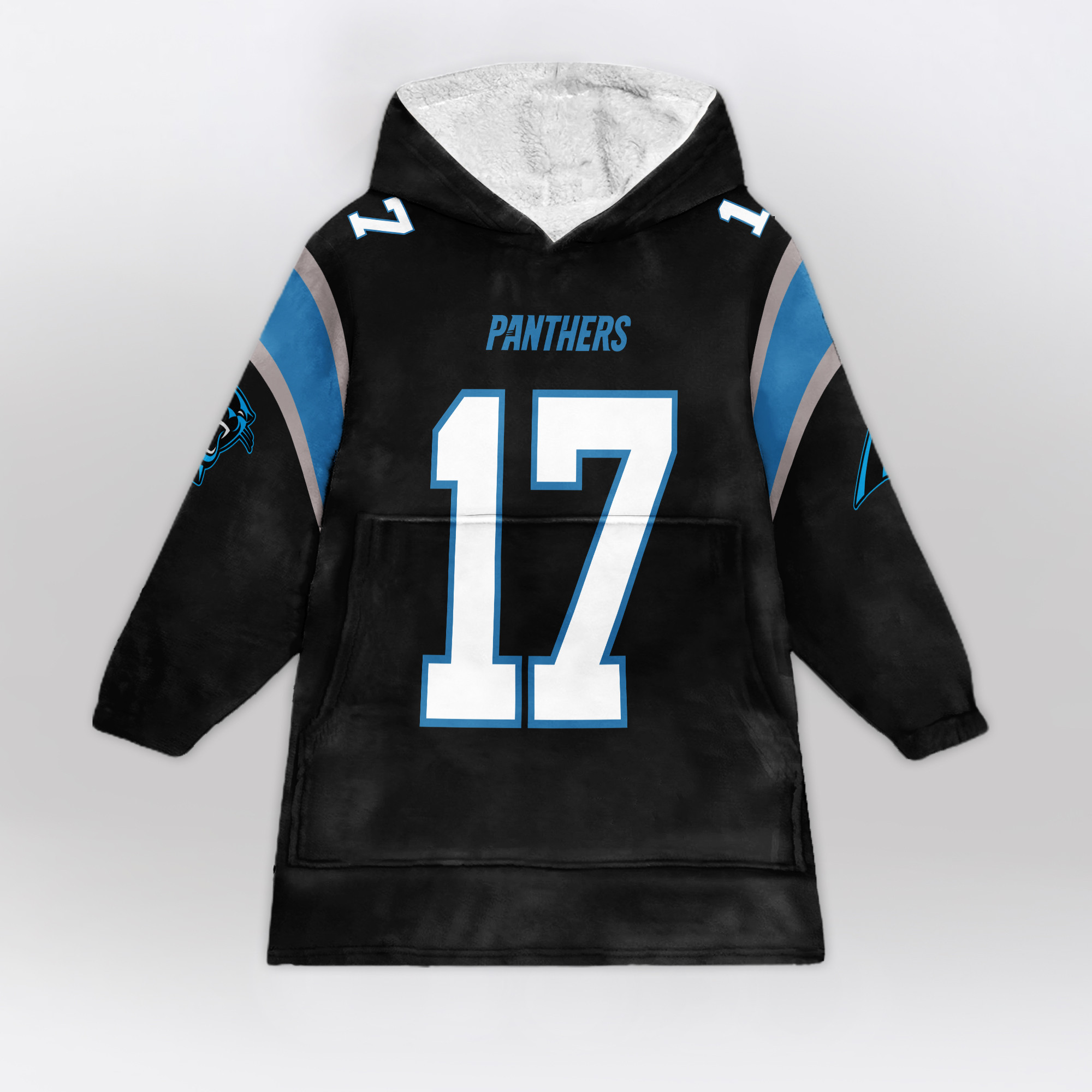 Adult XL 17 Carolina Panthers Football Unisex Blanket Hoodie