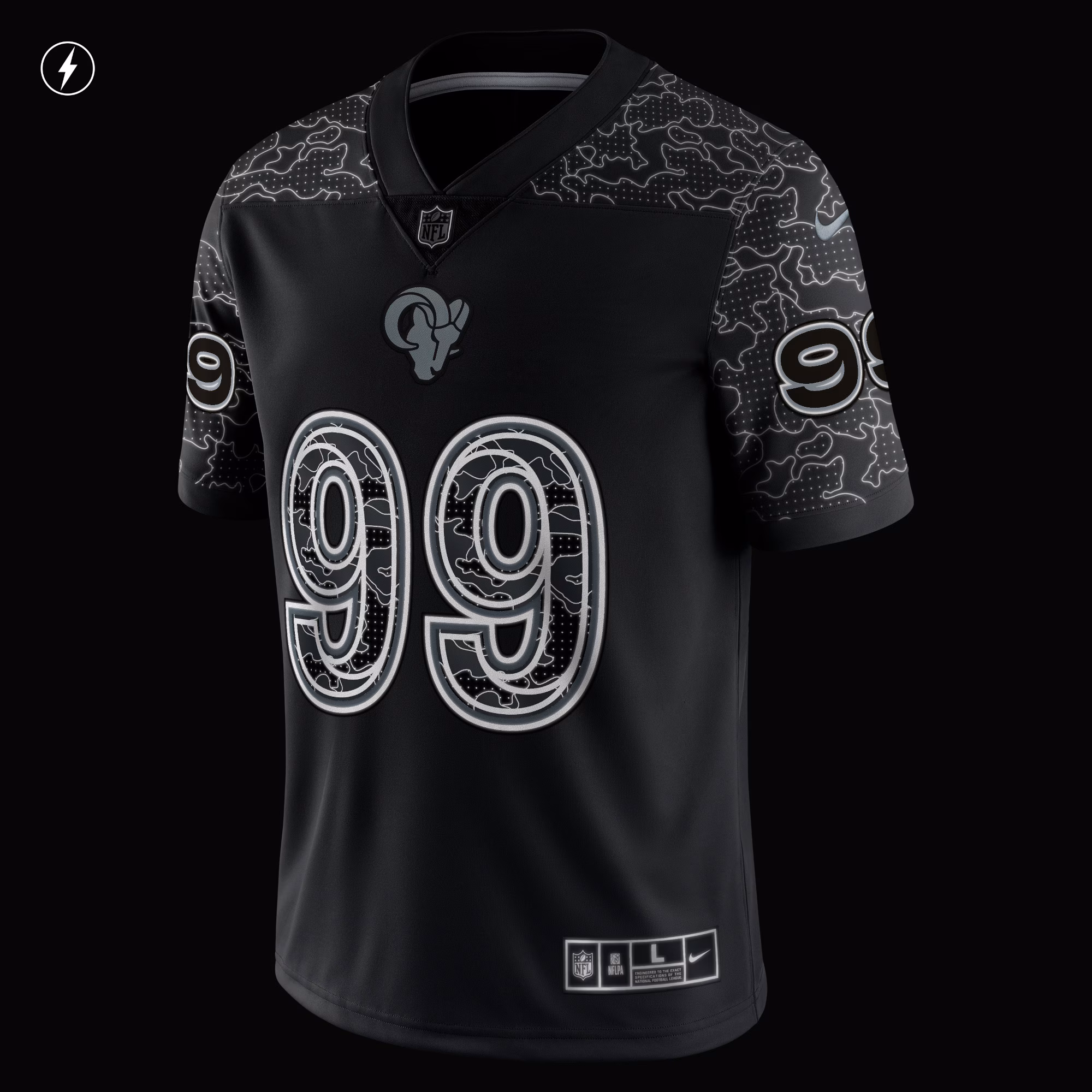Aaron Donald Los Angeles Rams RFLCTV Limited Jersey - Black