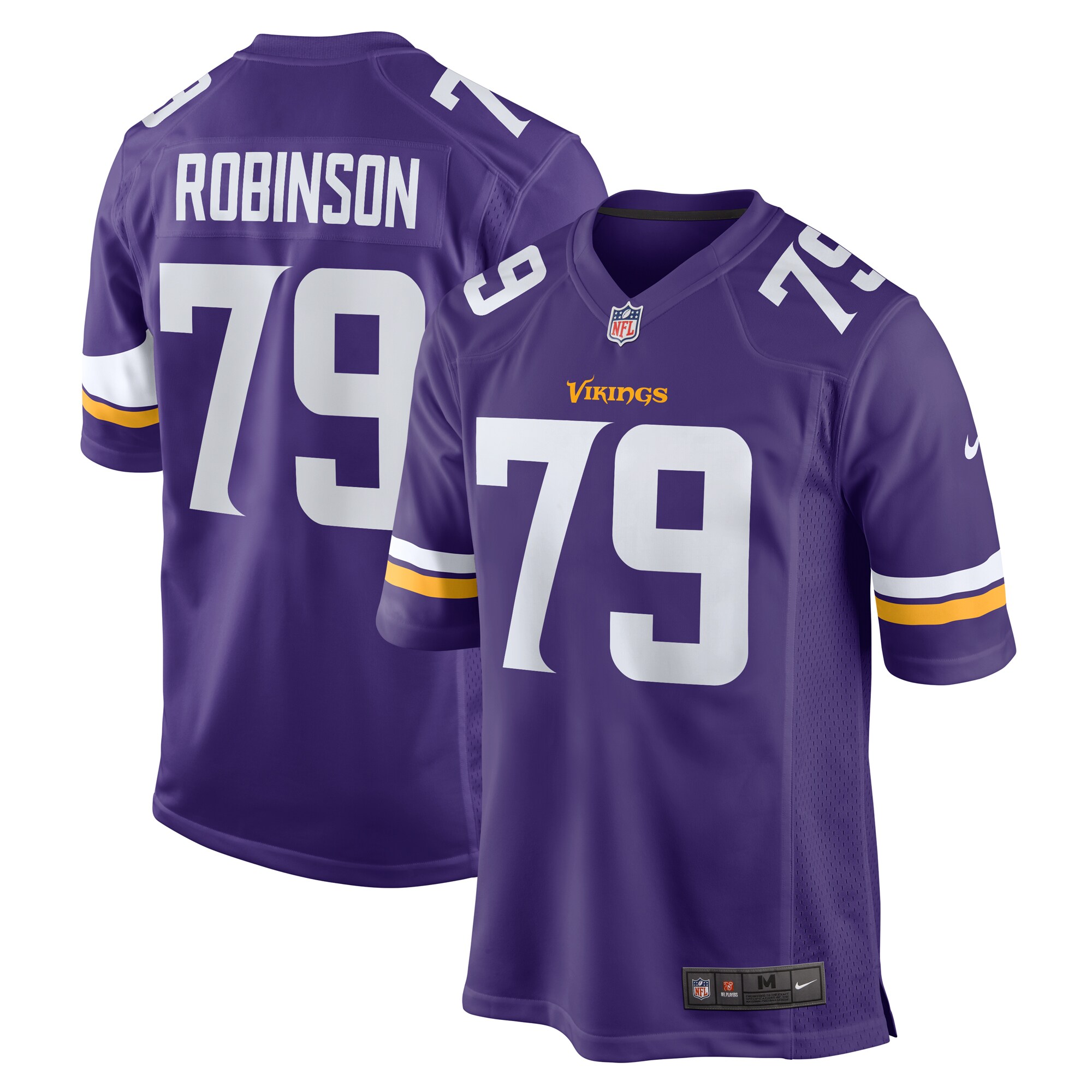 Tyrese Robinson Minnesota Vikings Team Game Jersey -  Purple