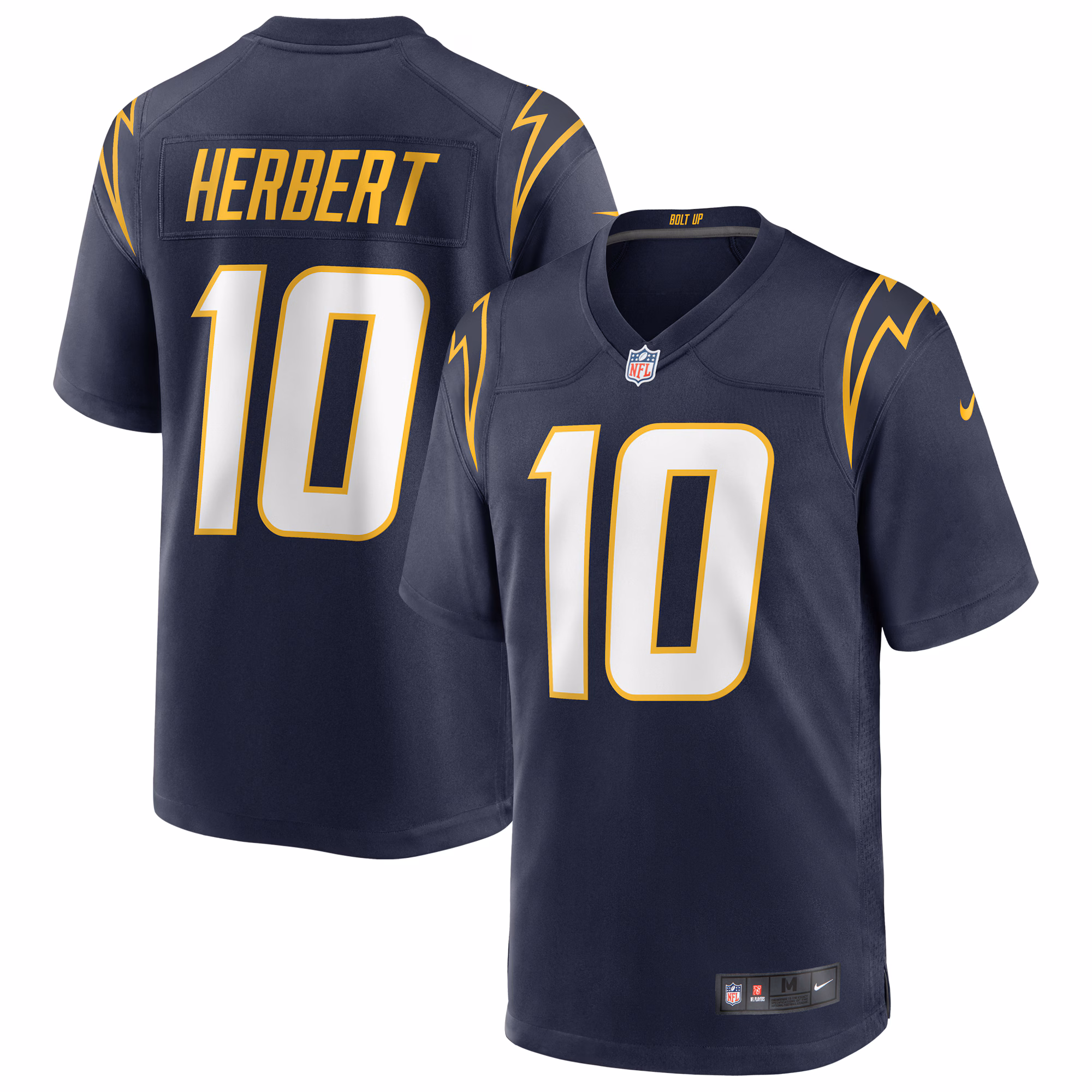 Justin Herbert #10 Los Angeles Chargers Game Jersey - White