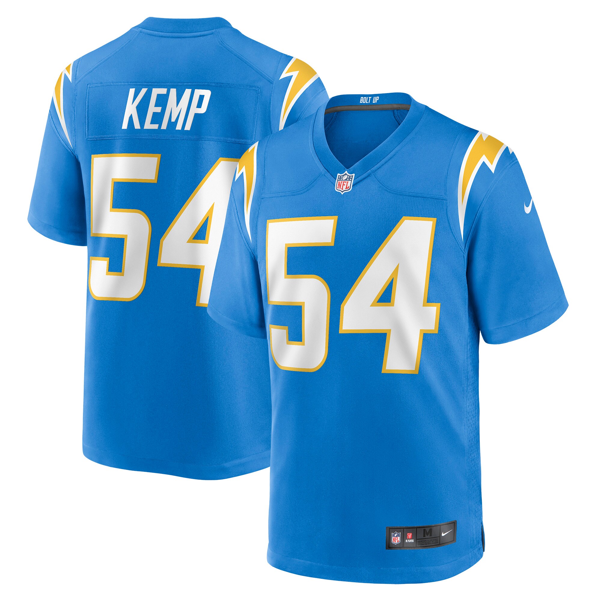 Carlo Kemp Los Angeles Chargers  Game Player Jersey - Powder Blue