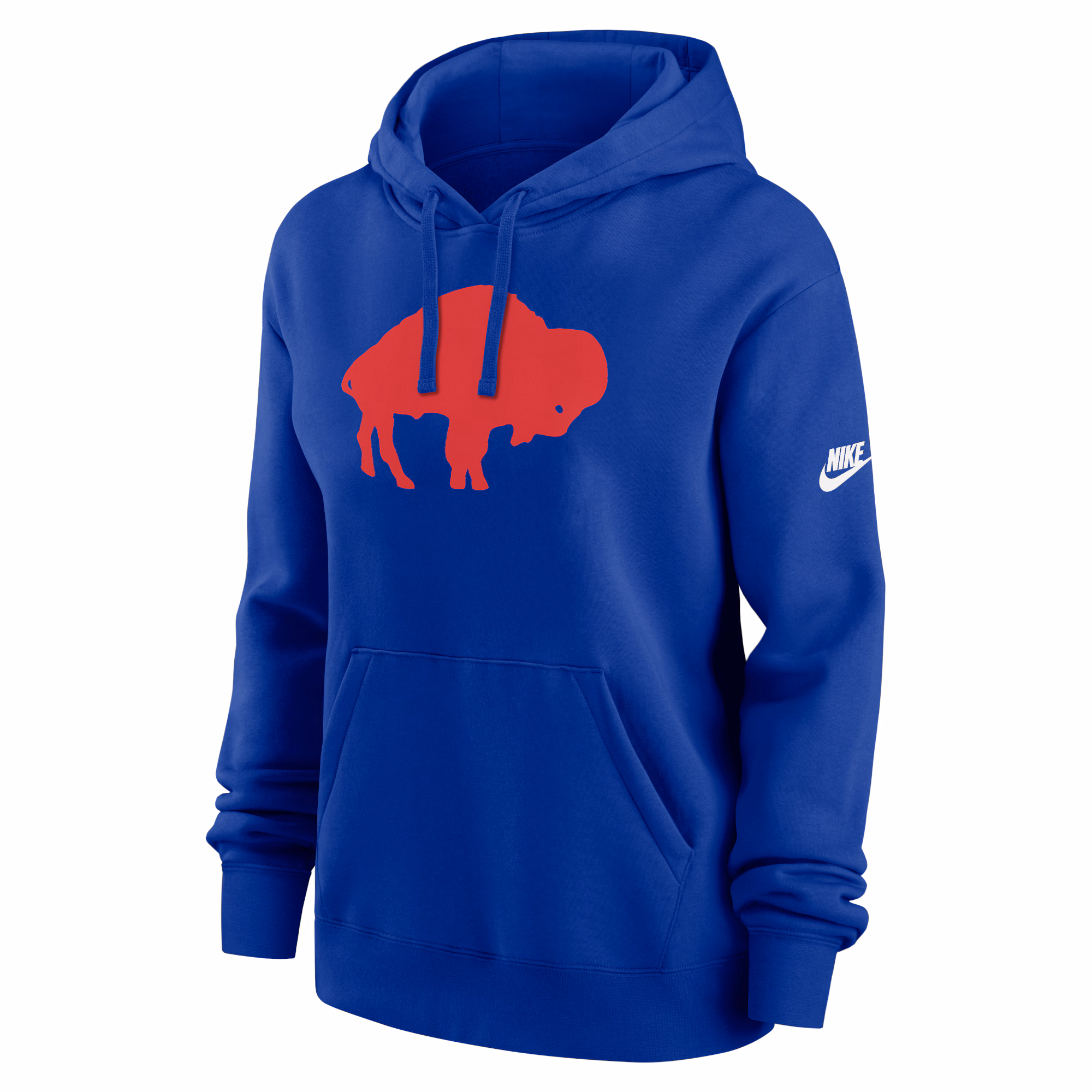 Buffalo Bills Women's Club Fleece Pullover Hoodie - Heather Gray