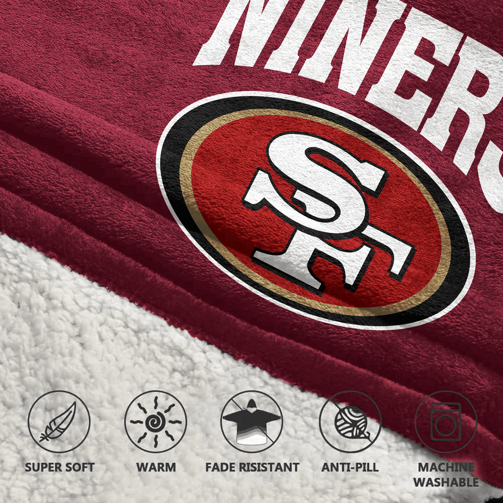 Niners San Francisco 49ers Football Unisex Blanket Hoodie