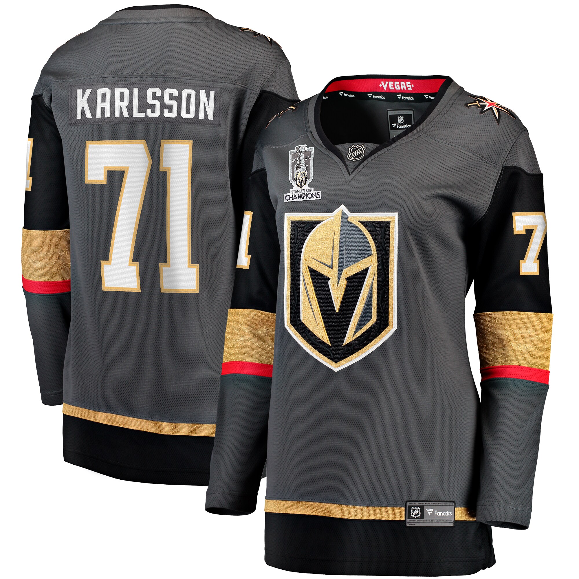 William Karlsson Vegas Golden Knights Women's 2023 Stanley Cup Champions Alternate Breakaway Player Jersey - Black