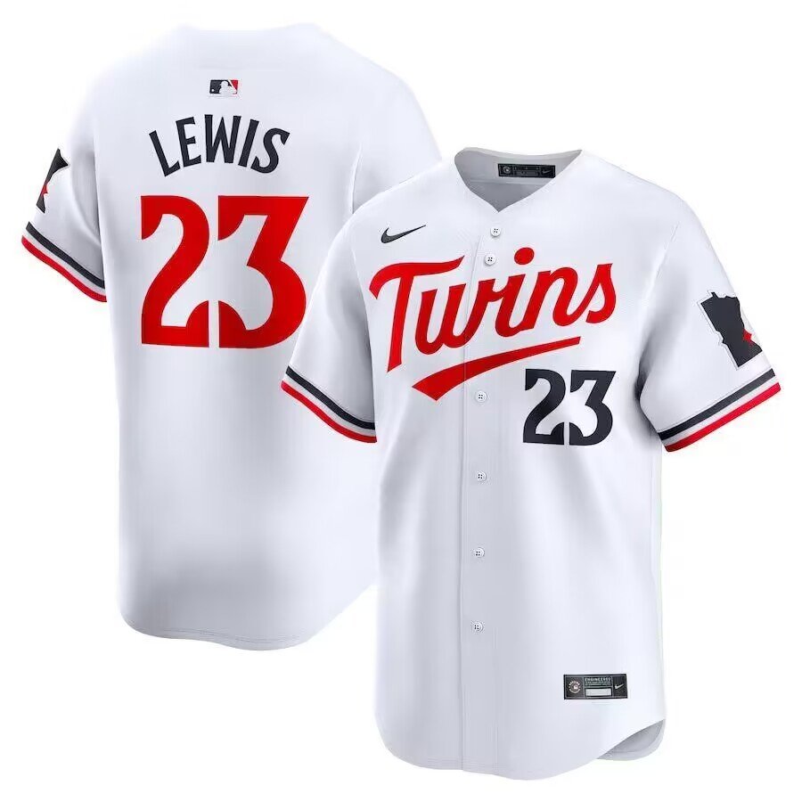 Men's Minnesota Twins #23 Royce Lewis  White Home Limited Player Jersey