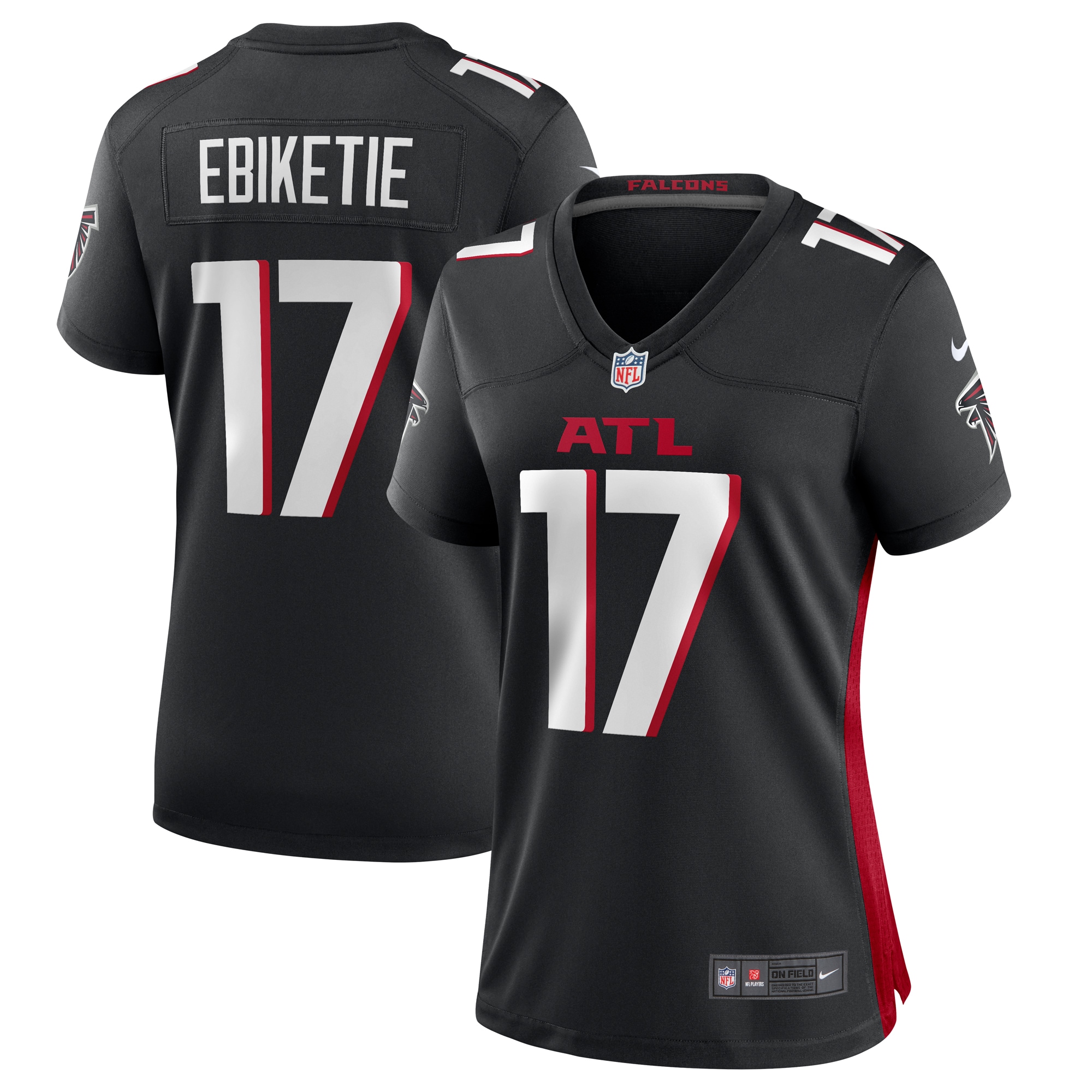 Arnold Ebiketie Atlanta Falcons Women's Team Game Jersey -  Black