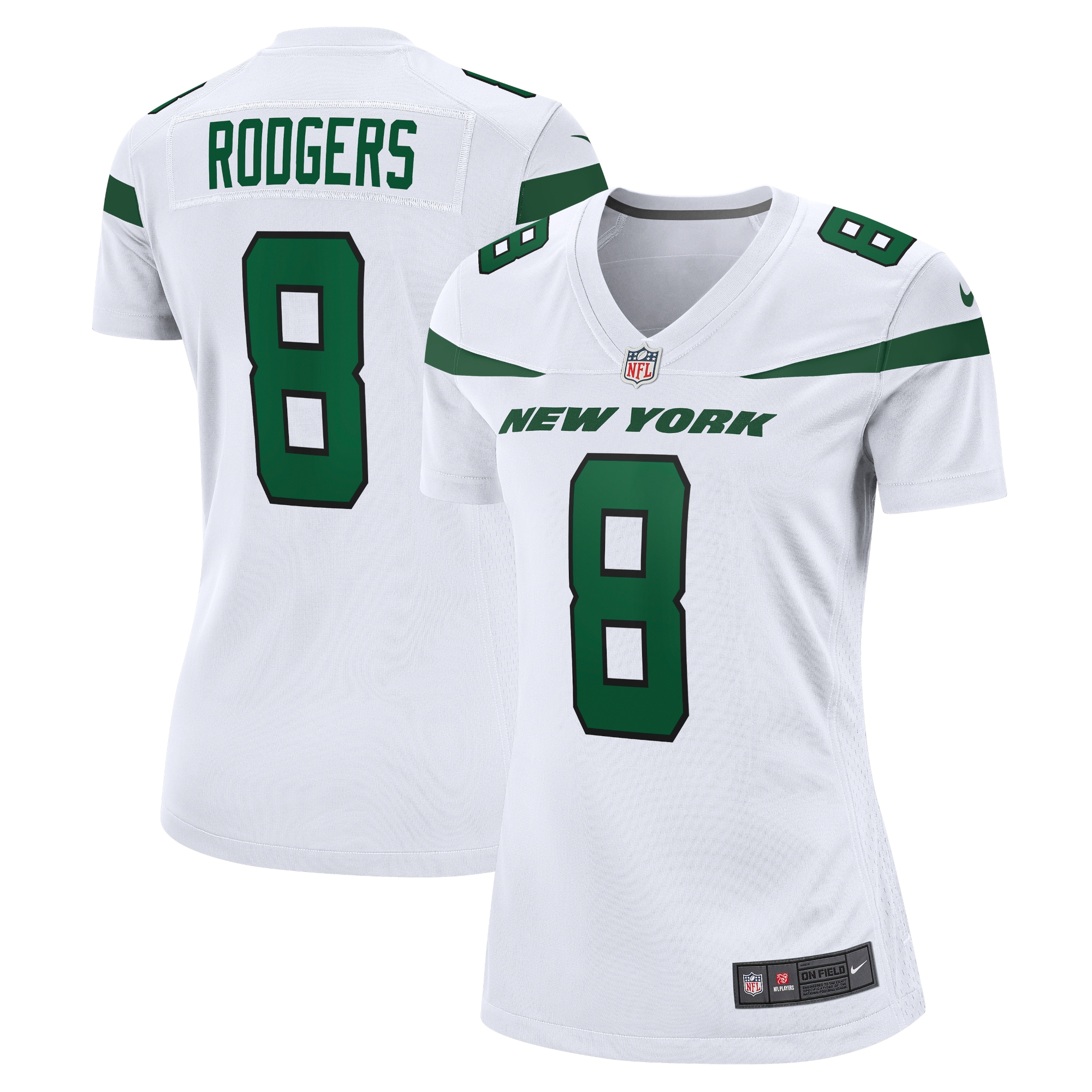 Aaron Rodgers New York Jets  Women's Game Jersey - White
