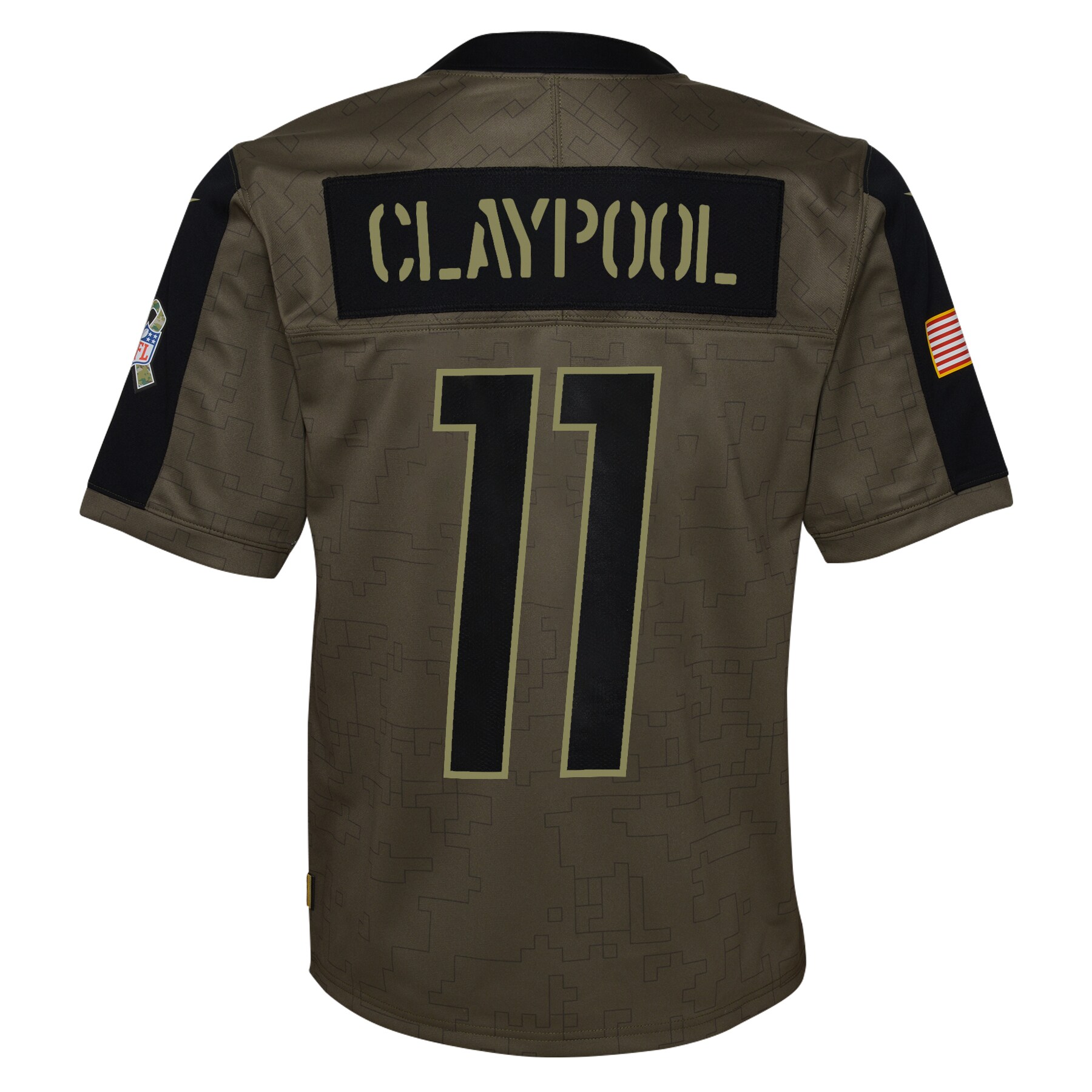 Chase Claypool Pittsburgh Steelers  Youth 2021 Salute To Service Game Jersey - Olive