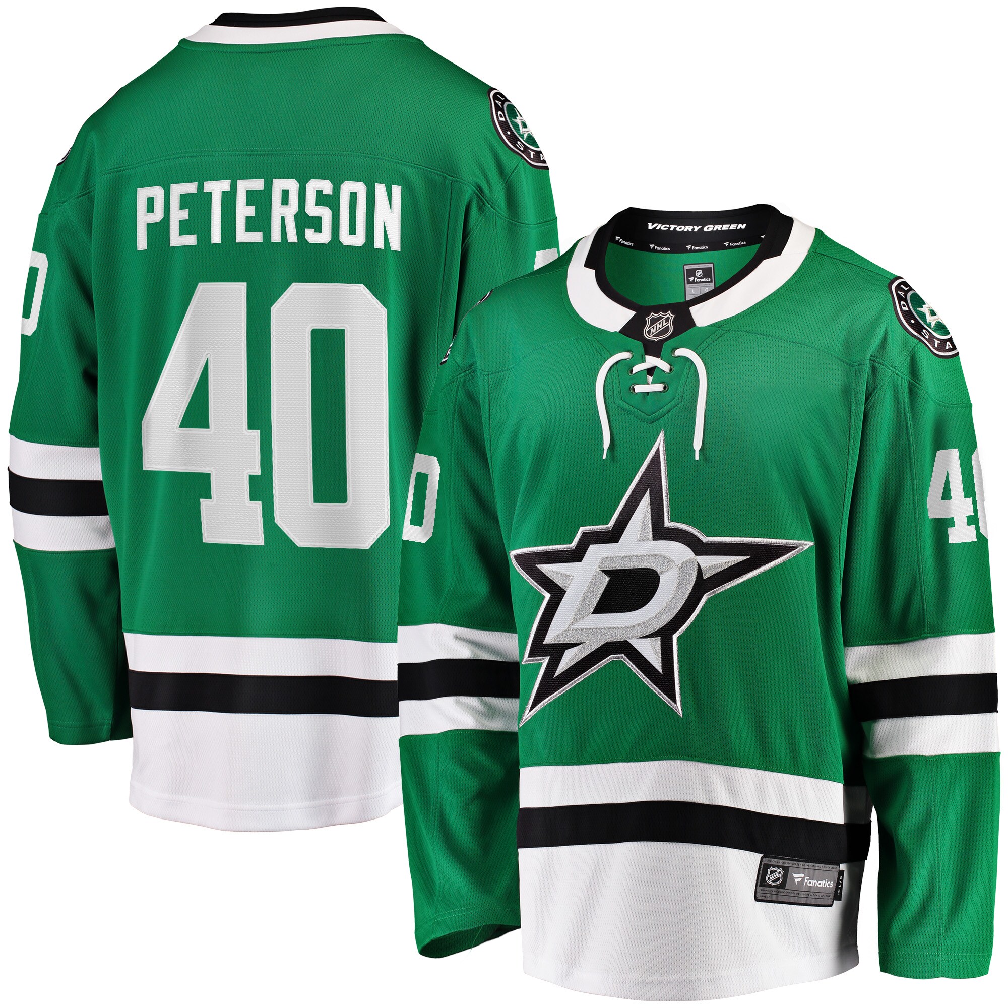 Jacob Peterson Dallas Stars Home Breakaway Player Jersey - Kelly Green