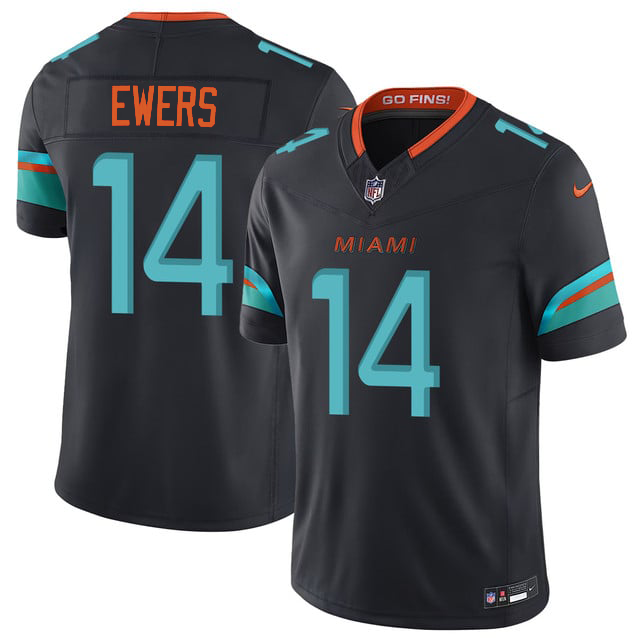 Men's Quinn Ewers #14 Miami Dolphins Rivalries Collection Limited Jersey-Navy