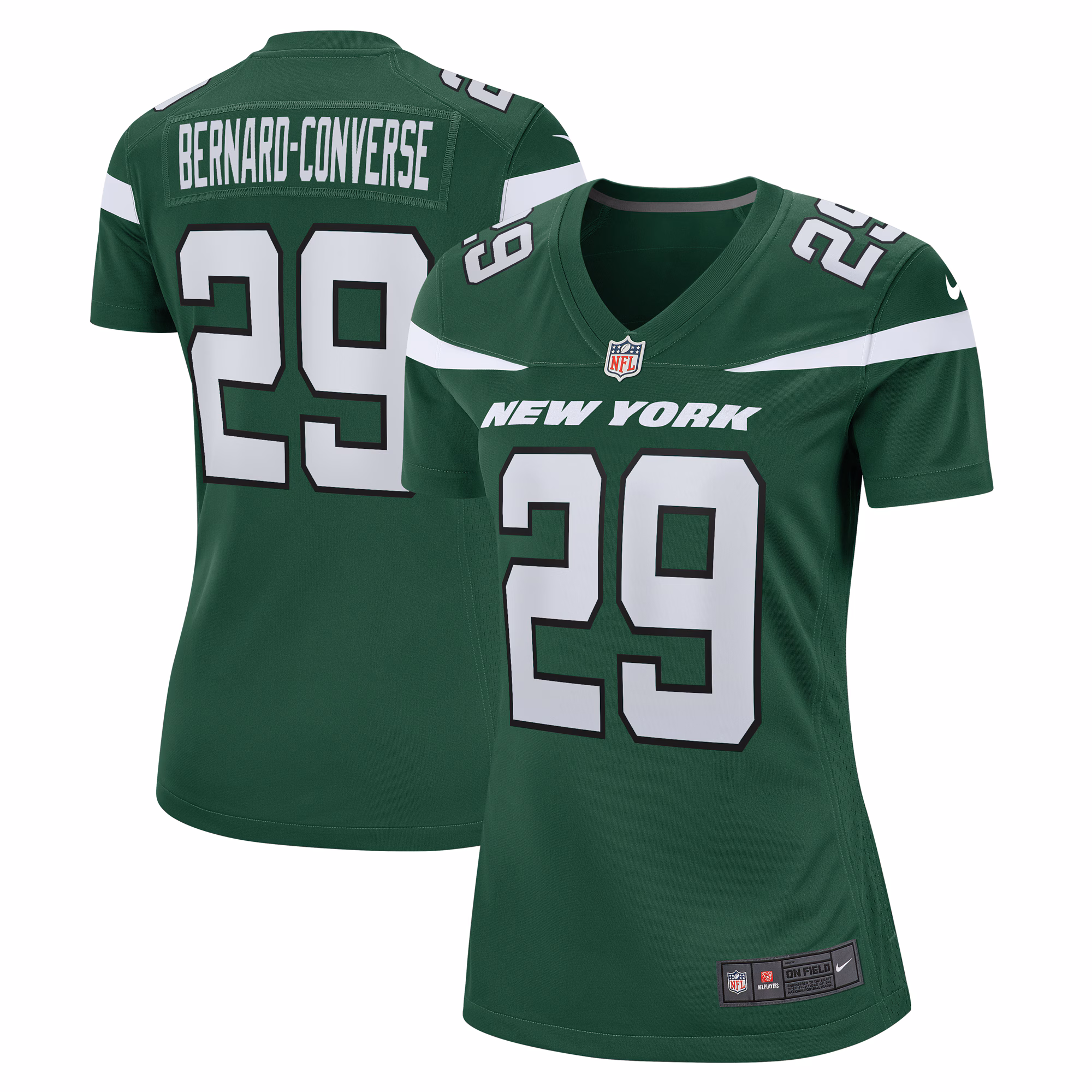 Jarrick Bernard Converse New York Jets Women's  Game Jersey - Gotham Green