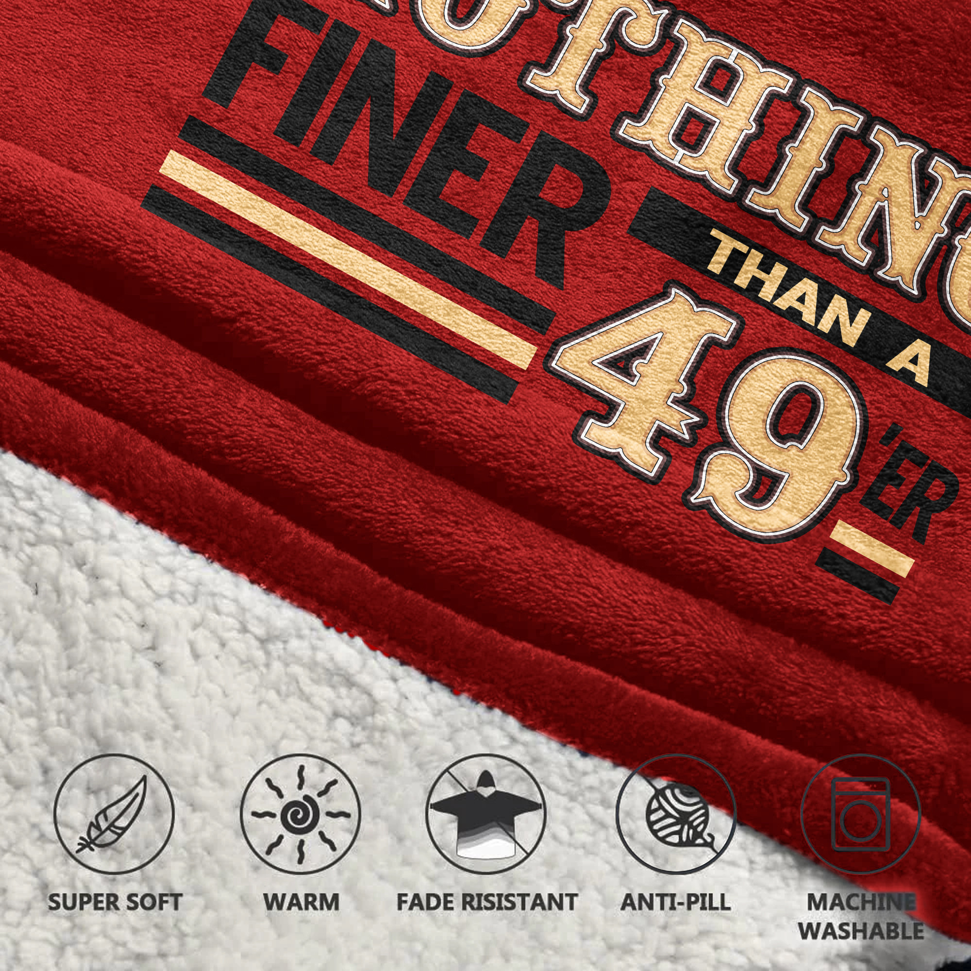 Adult San Francisco 49ers Football Unisex Blanket Hoodie
