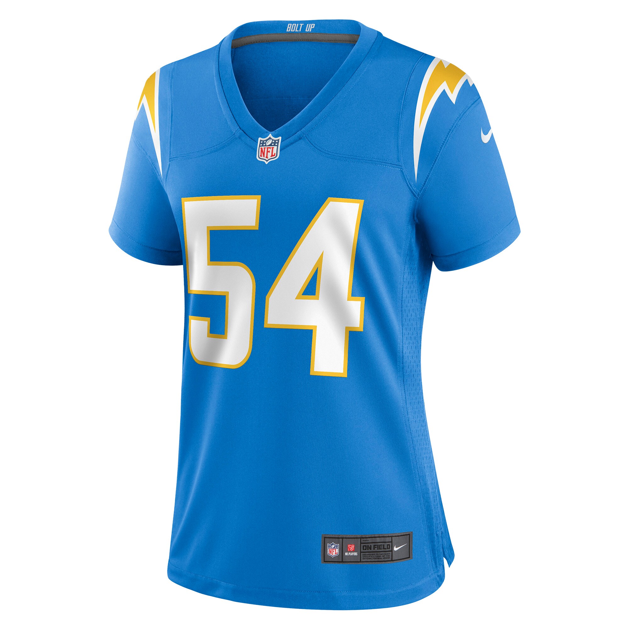 Carlo Kemp Los Angeles Chargers  Women's Game Player Jersey - Powder Blue