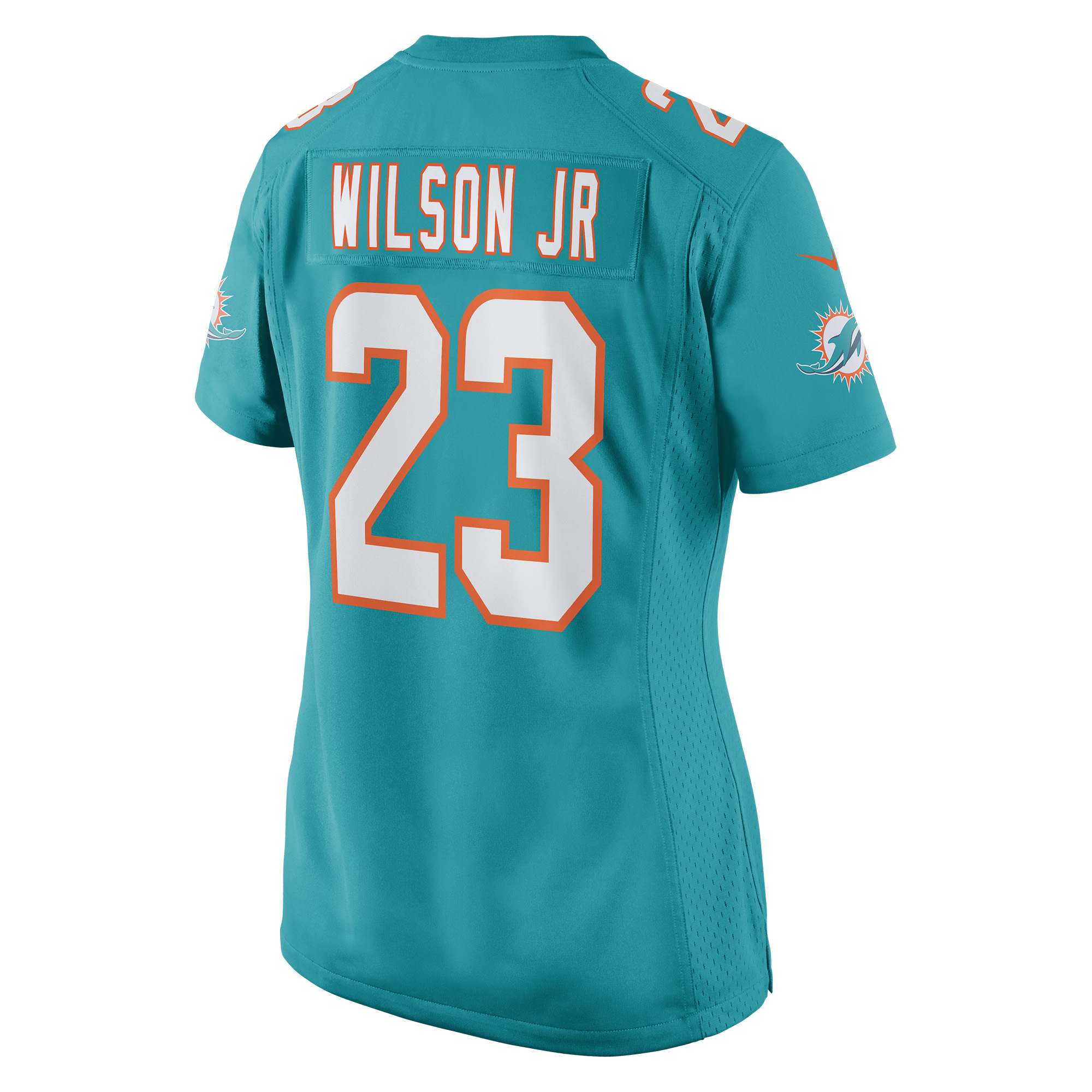 Jeff Wilson Jr. Miami Dolphins Women's Game Player Jersey - Aqua