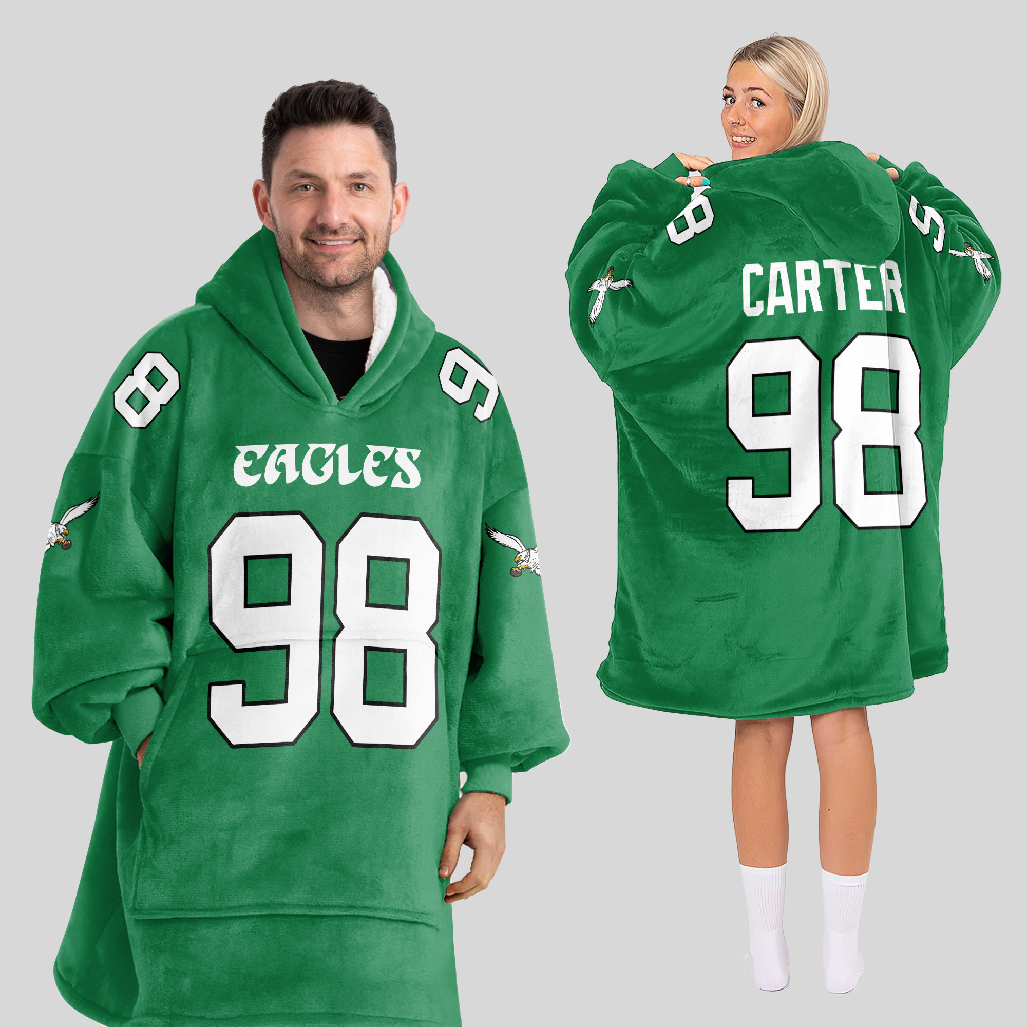 Adult J.C 98 Philadelphia Football Unisex Blanket Hoodie