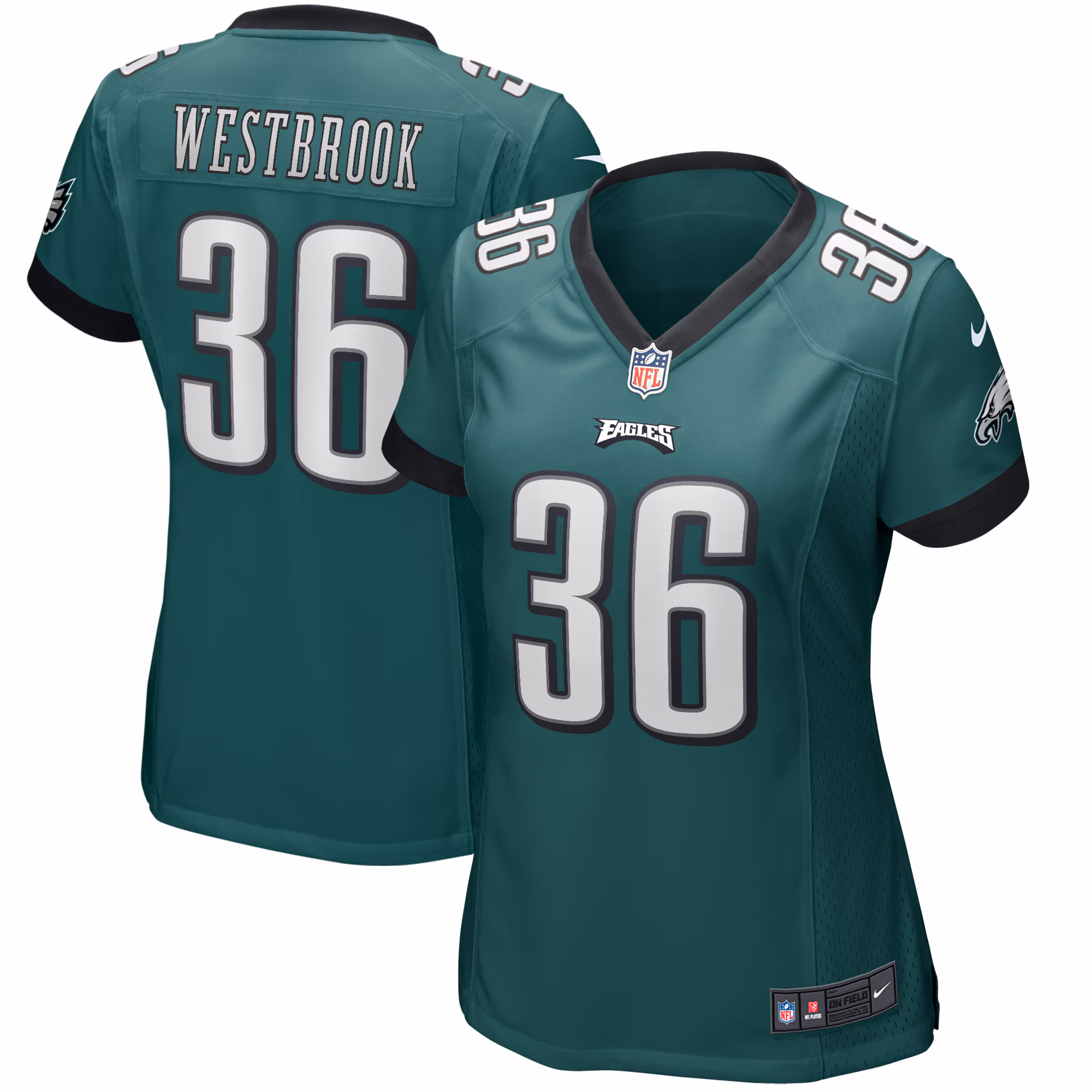 Brian Westbrook Philadelphia Eagles Women's Game Retired Player Jersey - Midnight Green