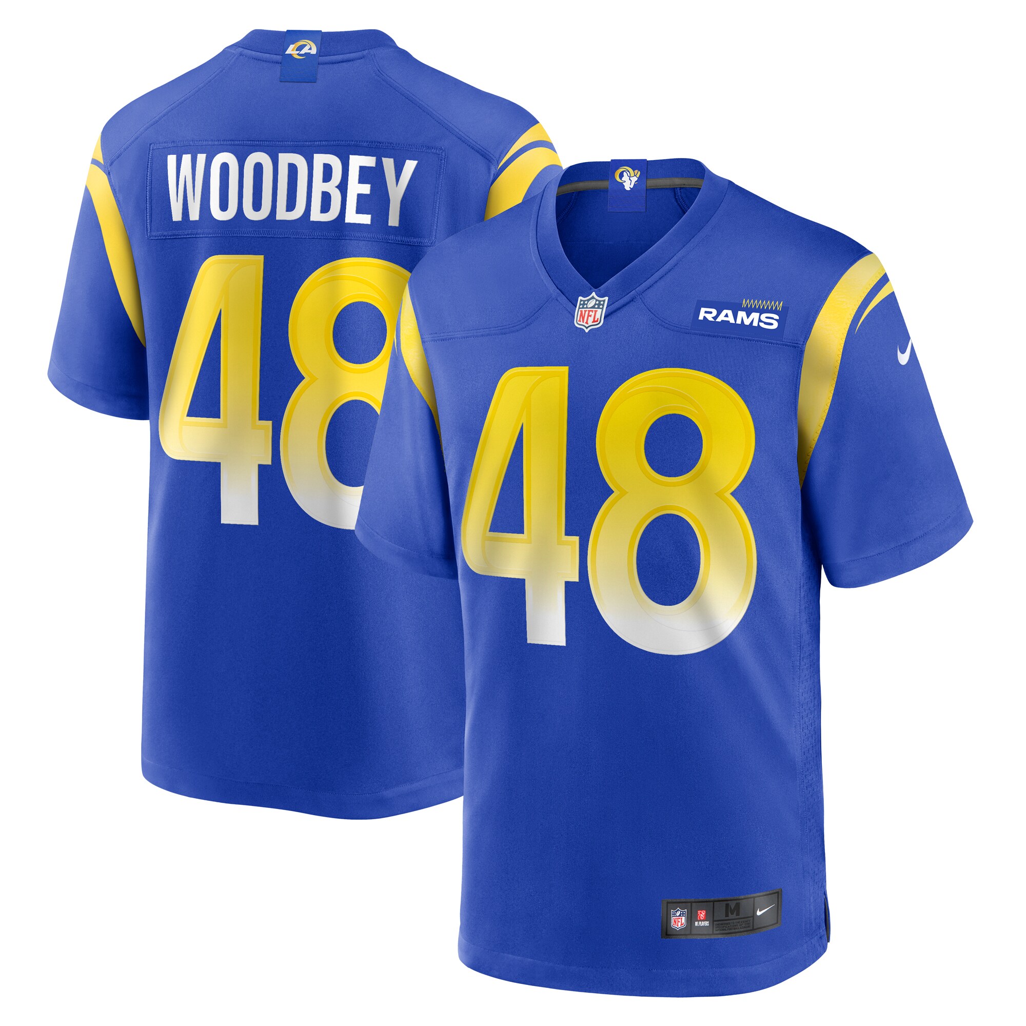 Jaiden Woodbey Los Angeles Rams  Home Game Jersey - Royal