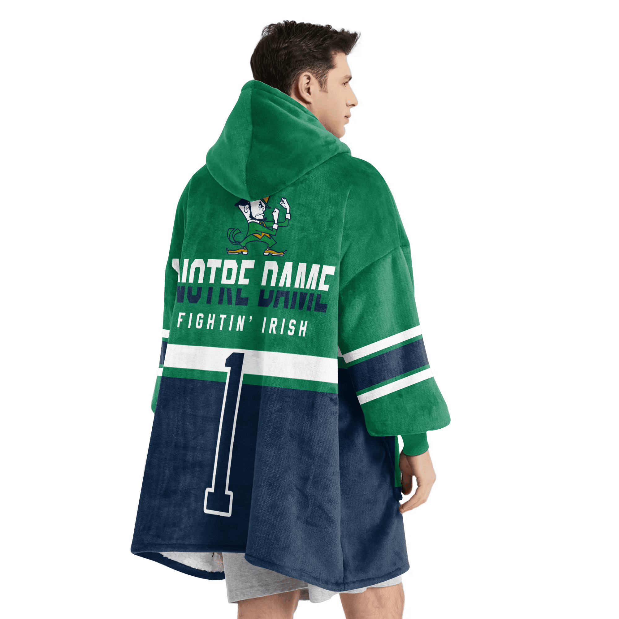 Adult 1 Notre Dame Football Unisex Blanket Hoodie