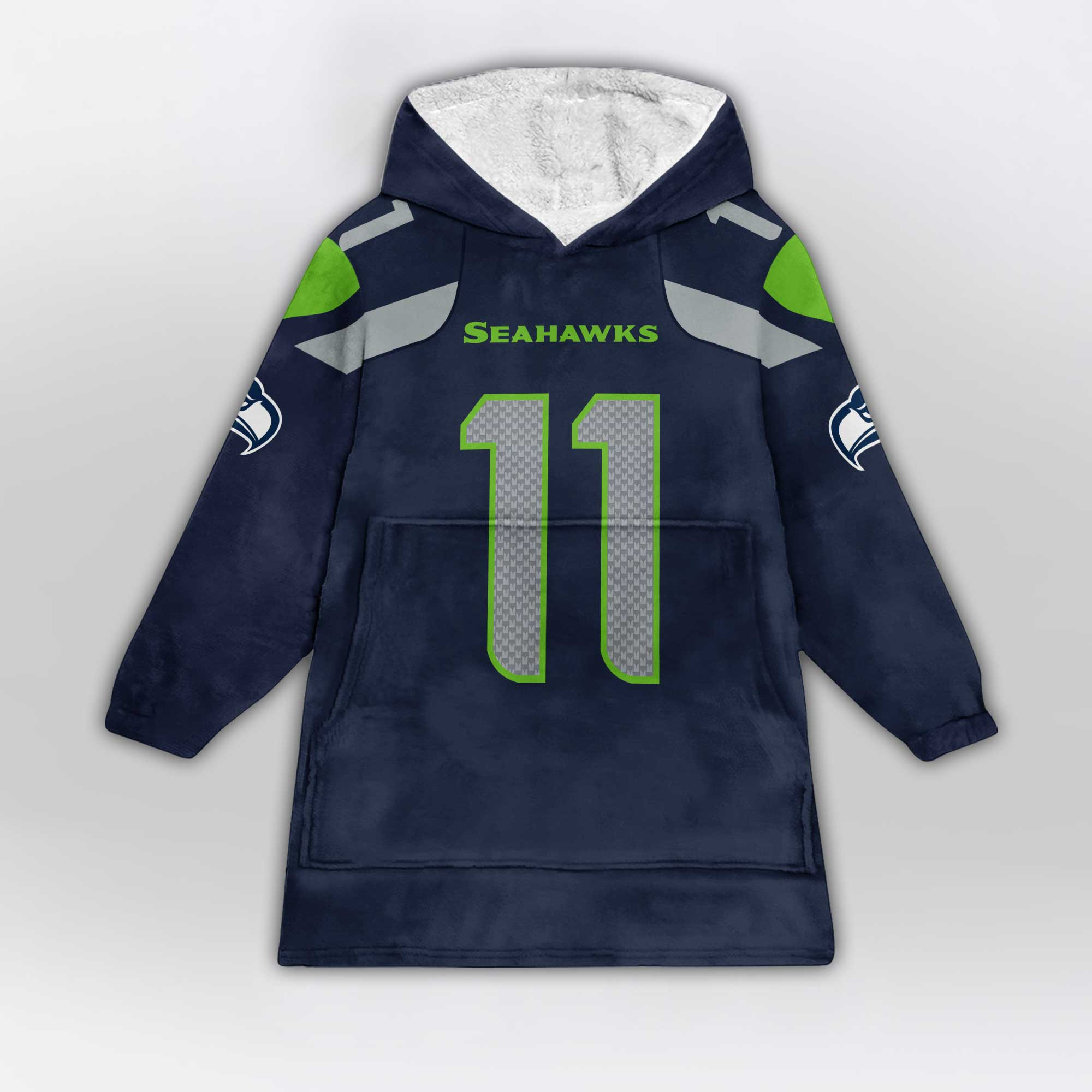 Kid 11 Seattle Football Unisex Blanket Hoodie