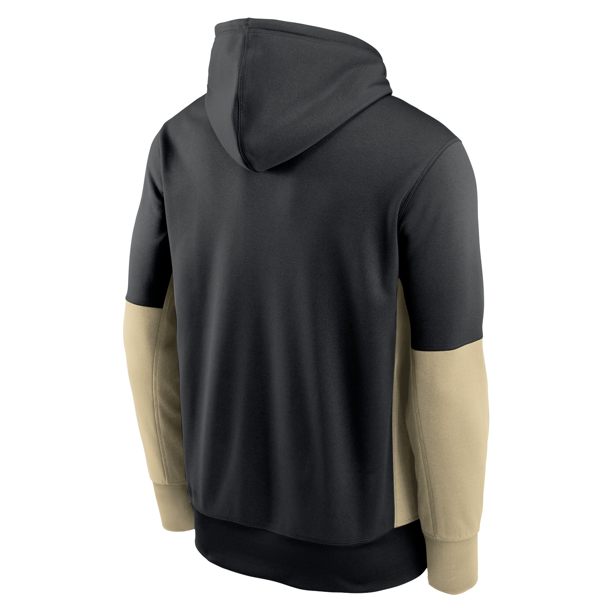 New Orleans Saints Color Block Fleece Performance Pullover Hoodie - Black