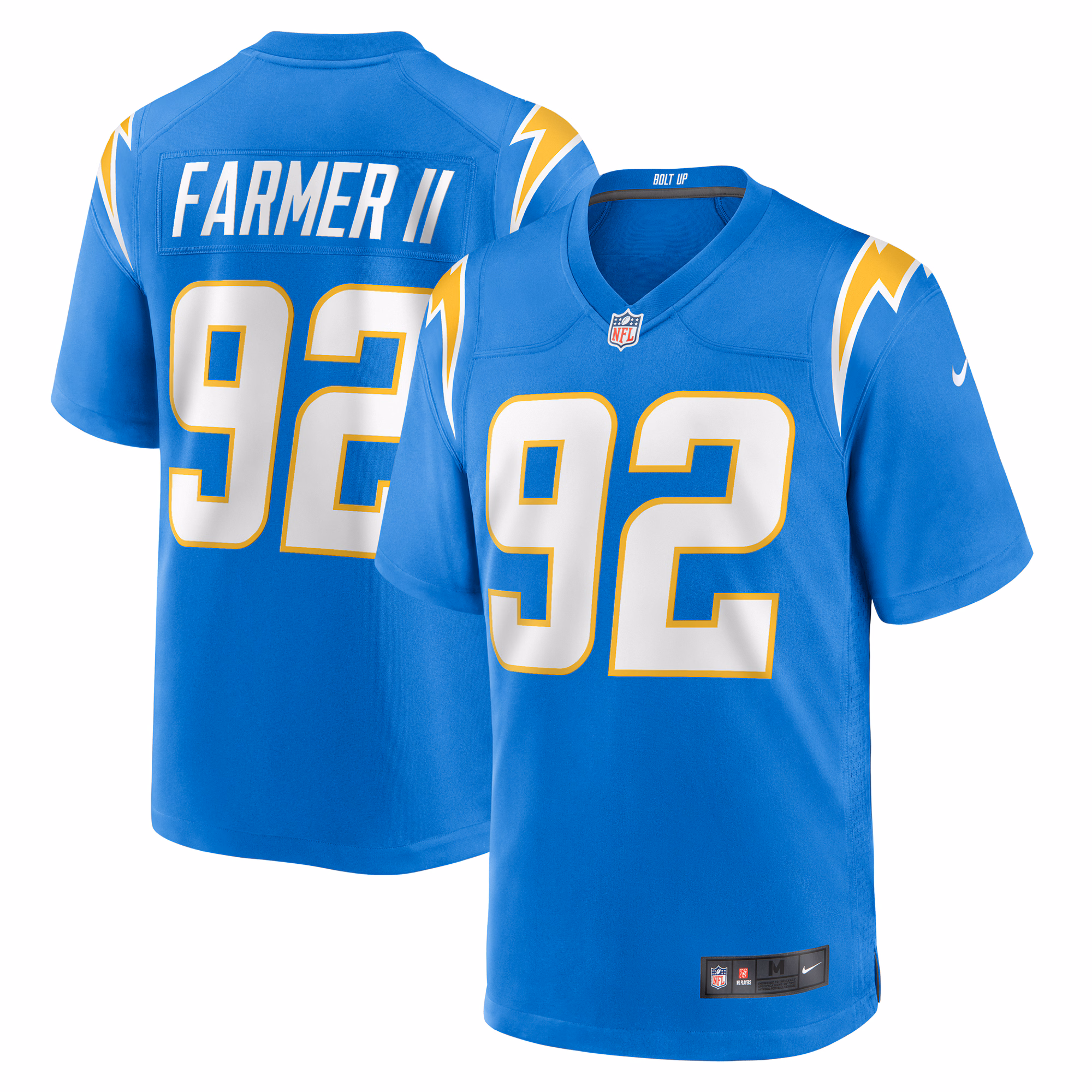 Andrew Farmer Los Angeles Chargers Team Game Jersey -  Powder Blue