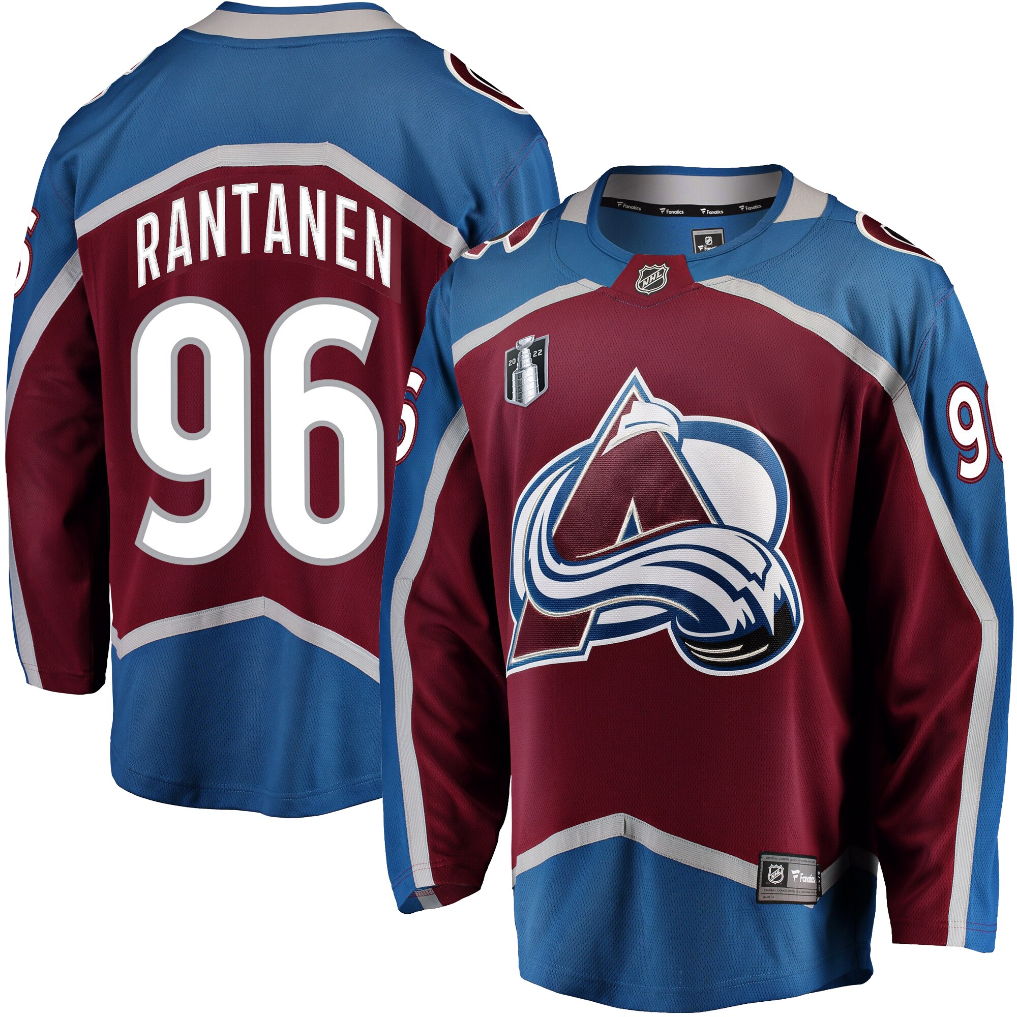 Mikko Rantanen Colorado Avalanche Home 2022 Stanley Cup Final Breakaway Player Jersey - Burgundy
