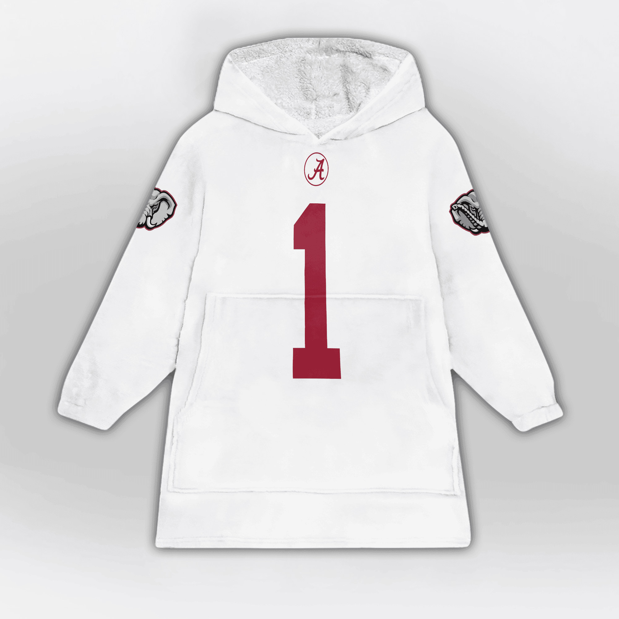 Kid 1 Alabama Football Unisex Blanket Hoodie