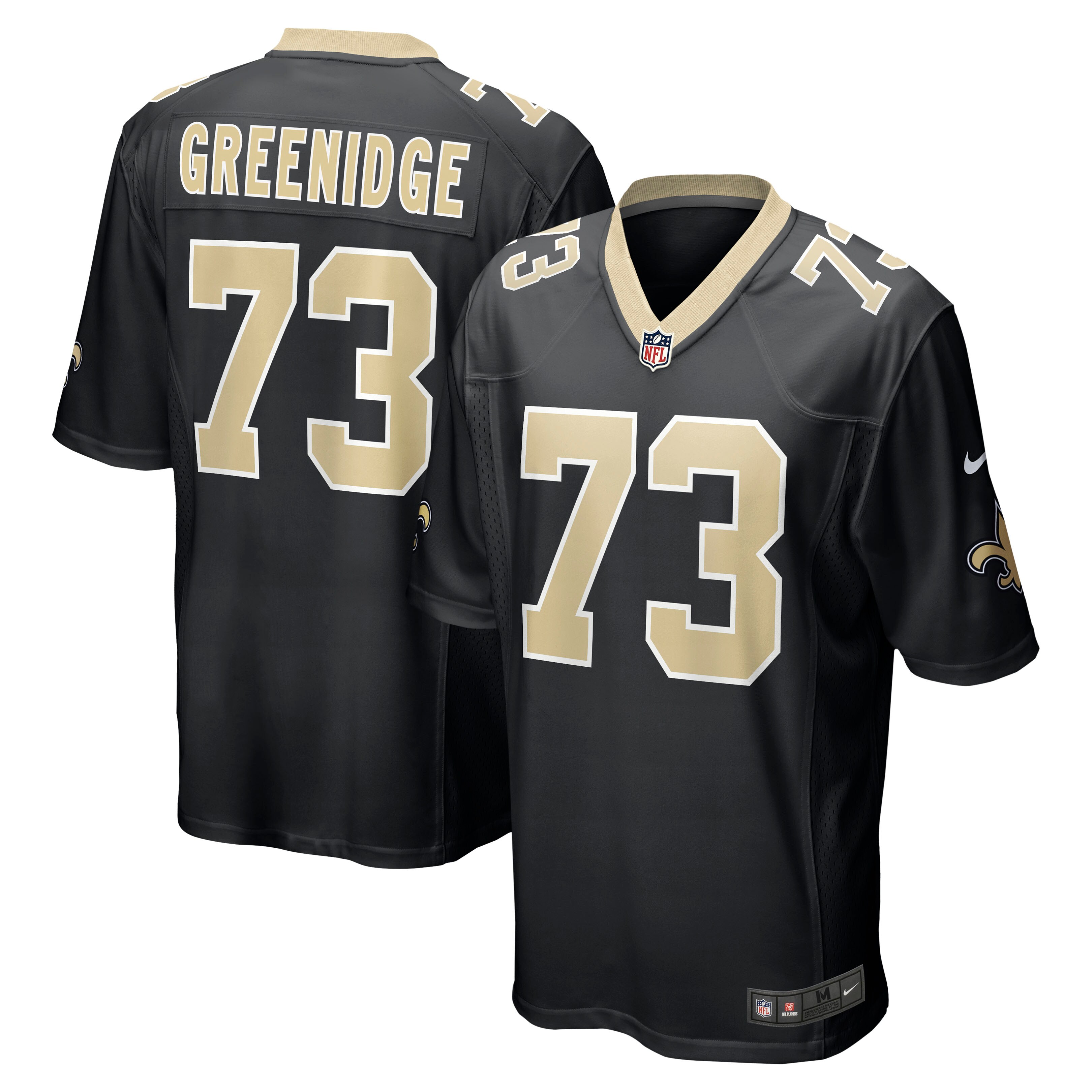 Ethan Greenidge New Orleans Saints Game Jersey - Black