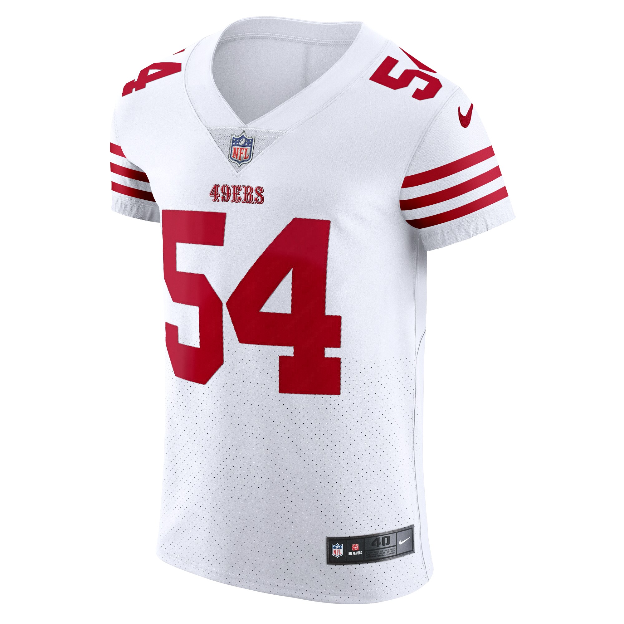 Fred Warner San Francisco 49ers  Vapor Elite Jersey - White