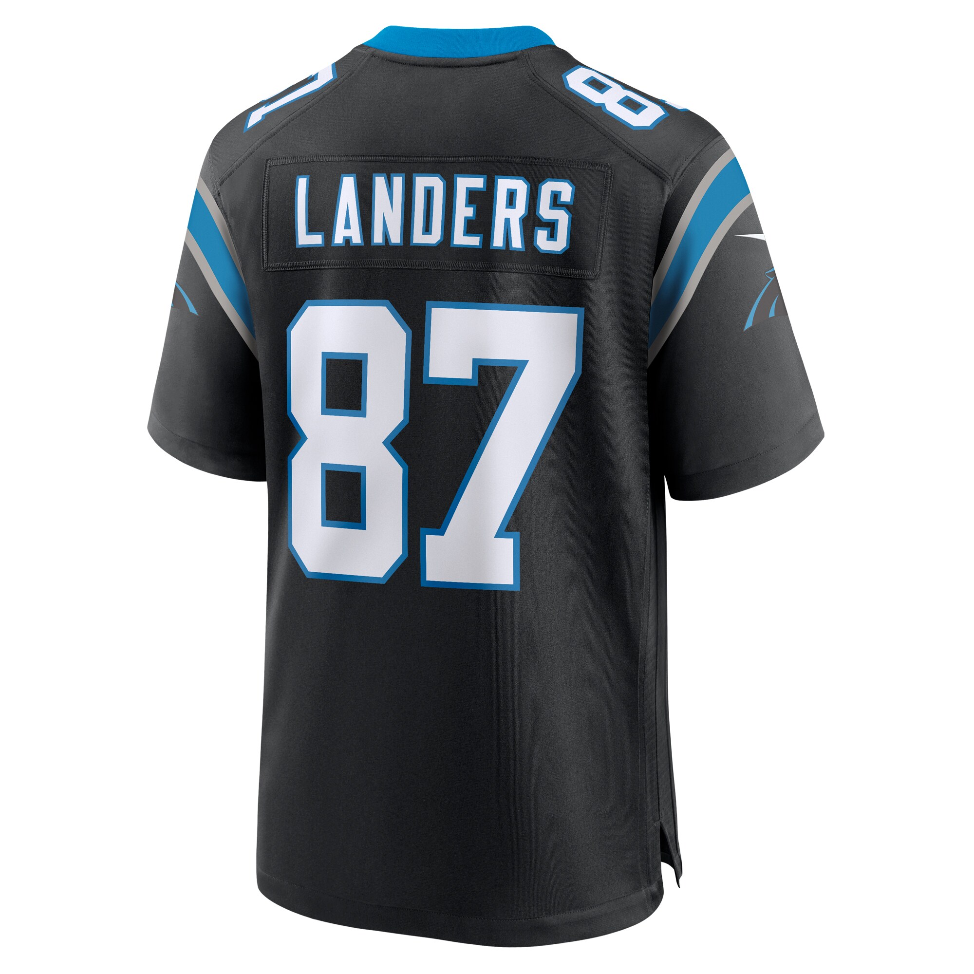 Matt Landers Carolina Panthers Game Jersey - Black