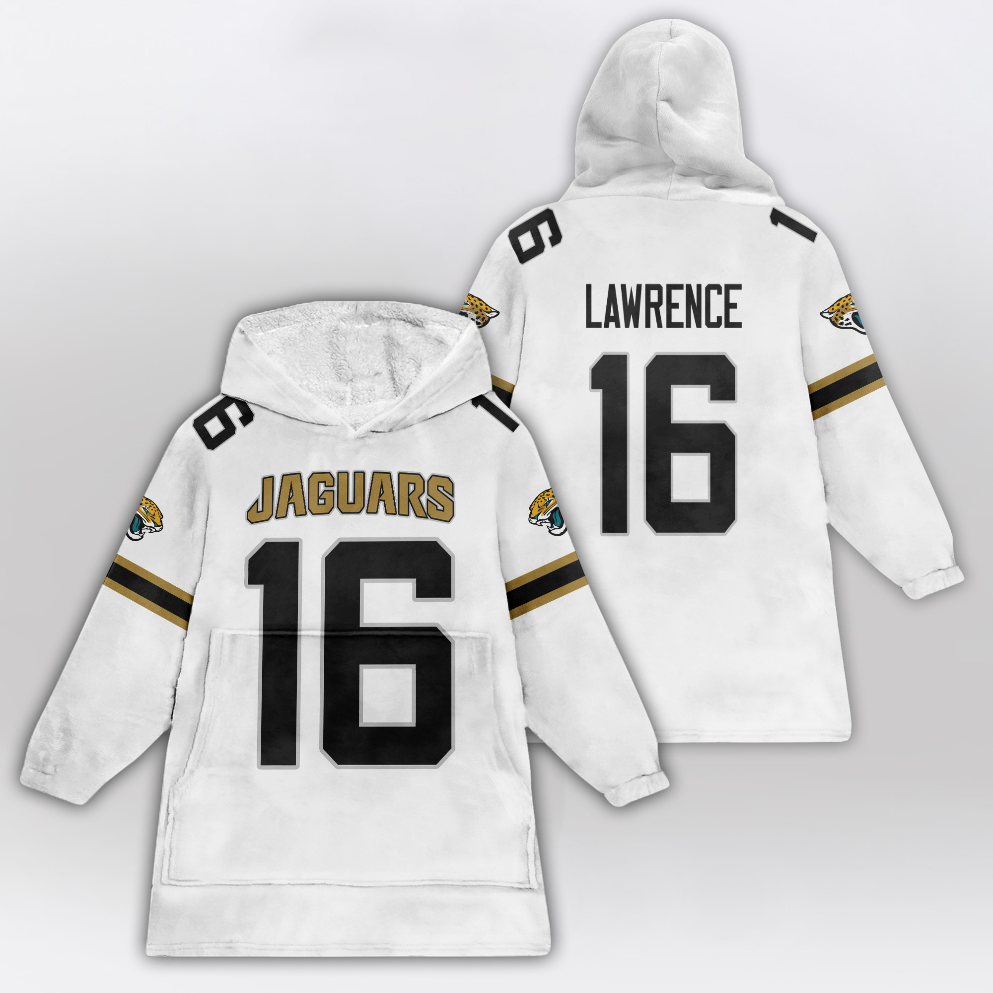 Adult 16 Jacksonville Football Unisex Blanket Hoodie