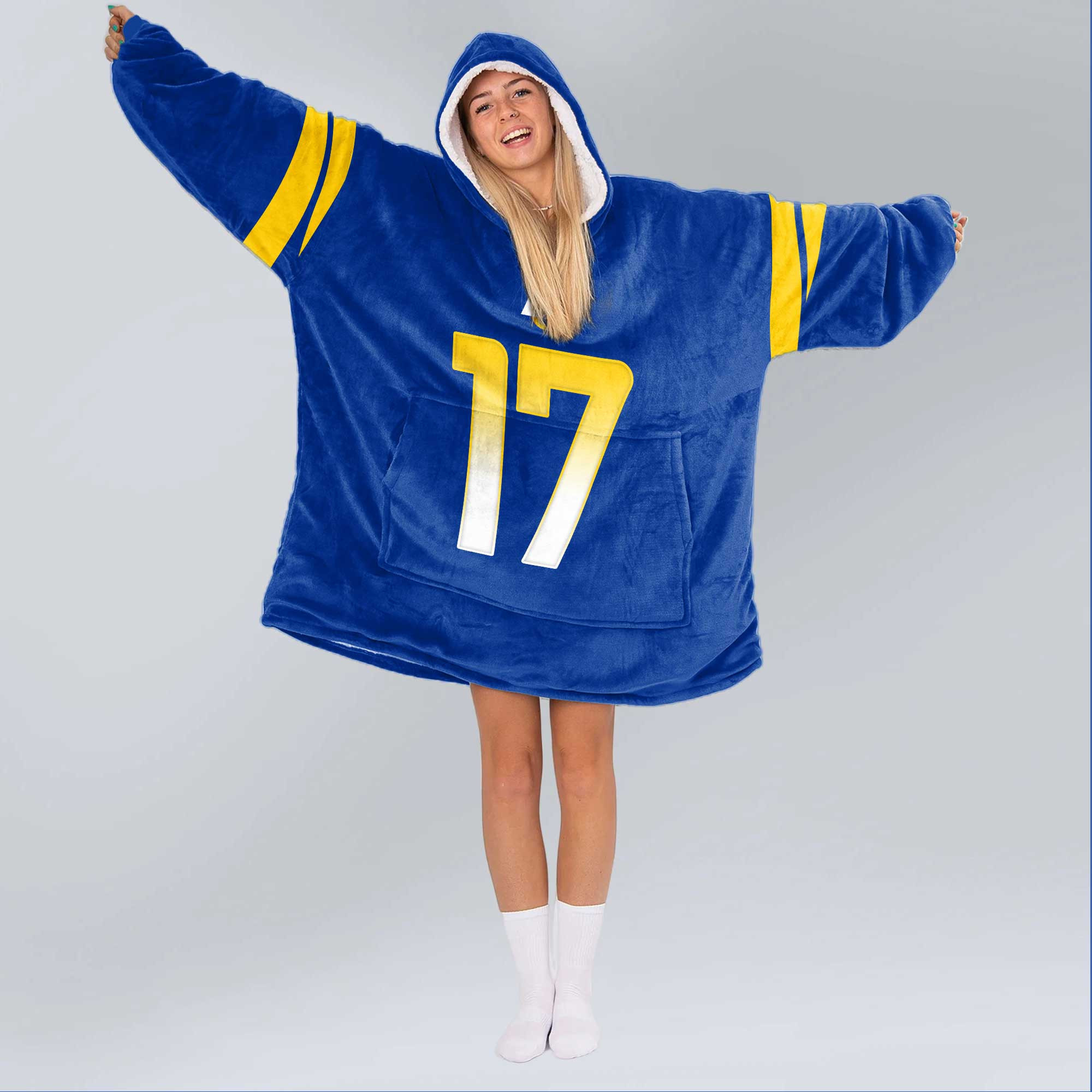 Adult PN 17 Los Angeles Football Unisex Blanket Hoodie