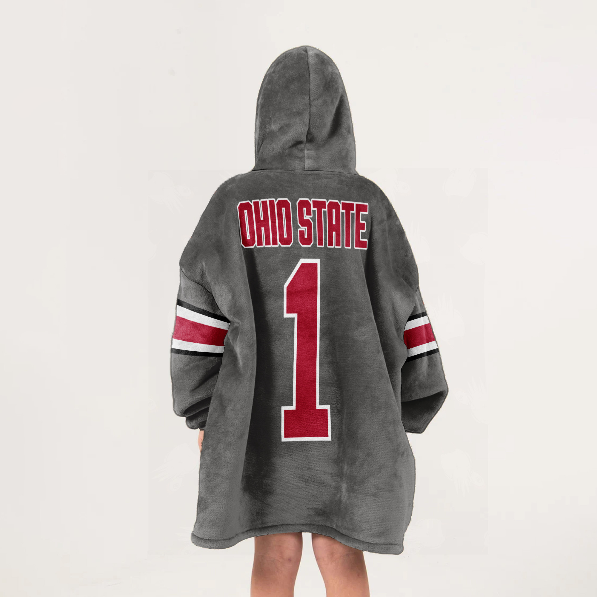 Adult 1 Ohio State Football Unisex Blanket Hoodie