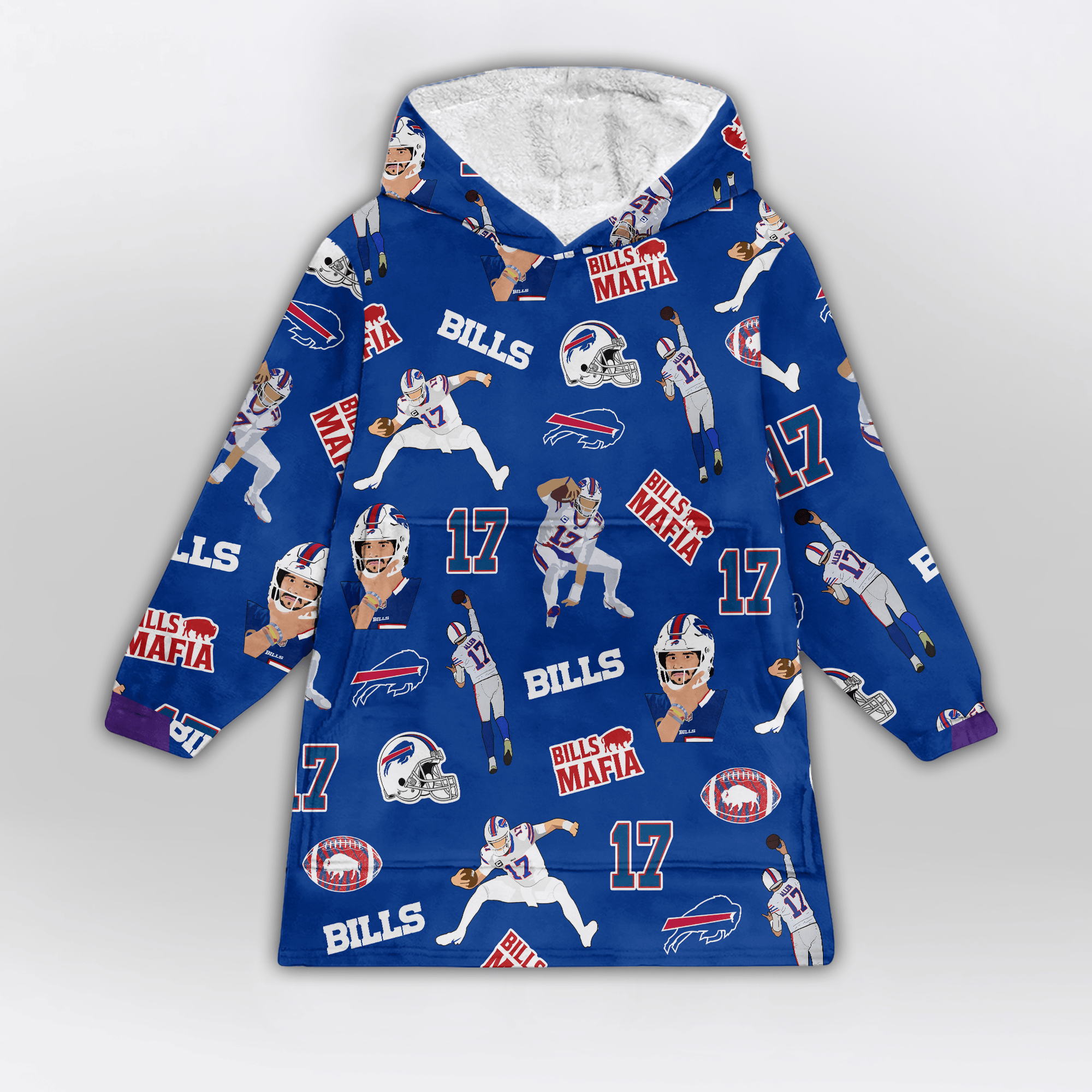 J.A 17 Buffalo Football Unisex Blanket Hoodie