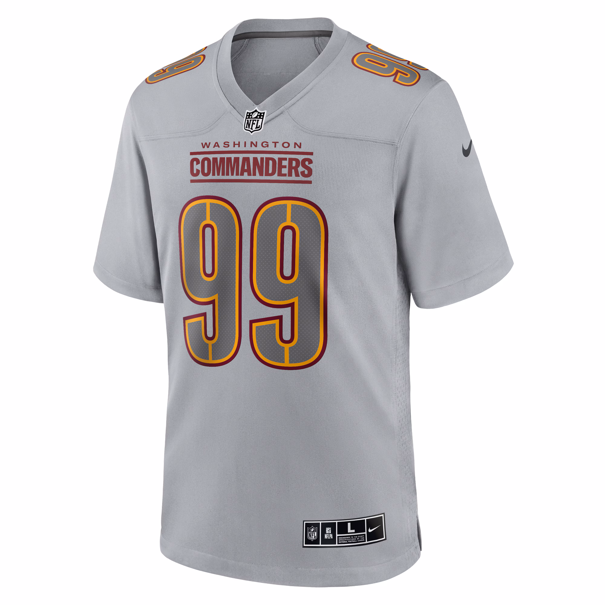 Chase Young Washington Commanders Atmosphere Fashion Game Jersey - Gray