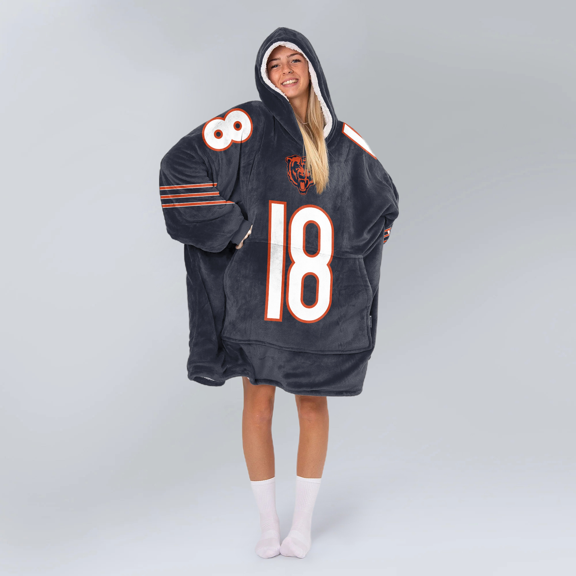 Adult C.W 18 Chicago Football Unisex Blanket Hoodie