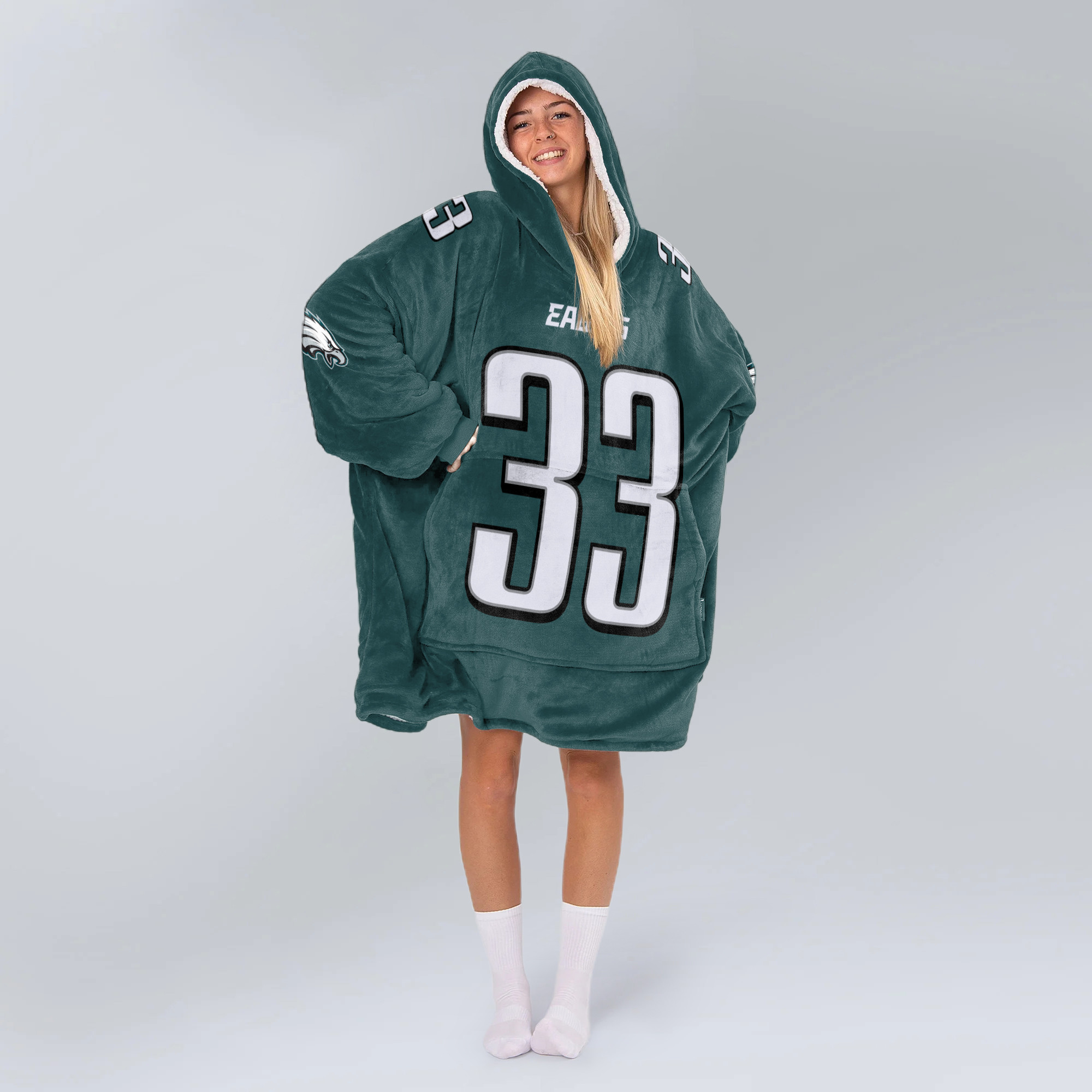 Adult 33 Philadelphia Football Unisex Blanket Hoodie