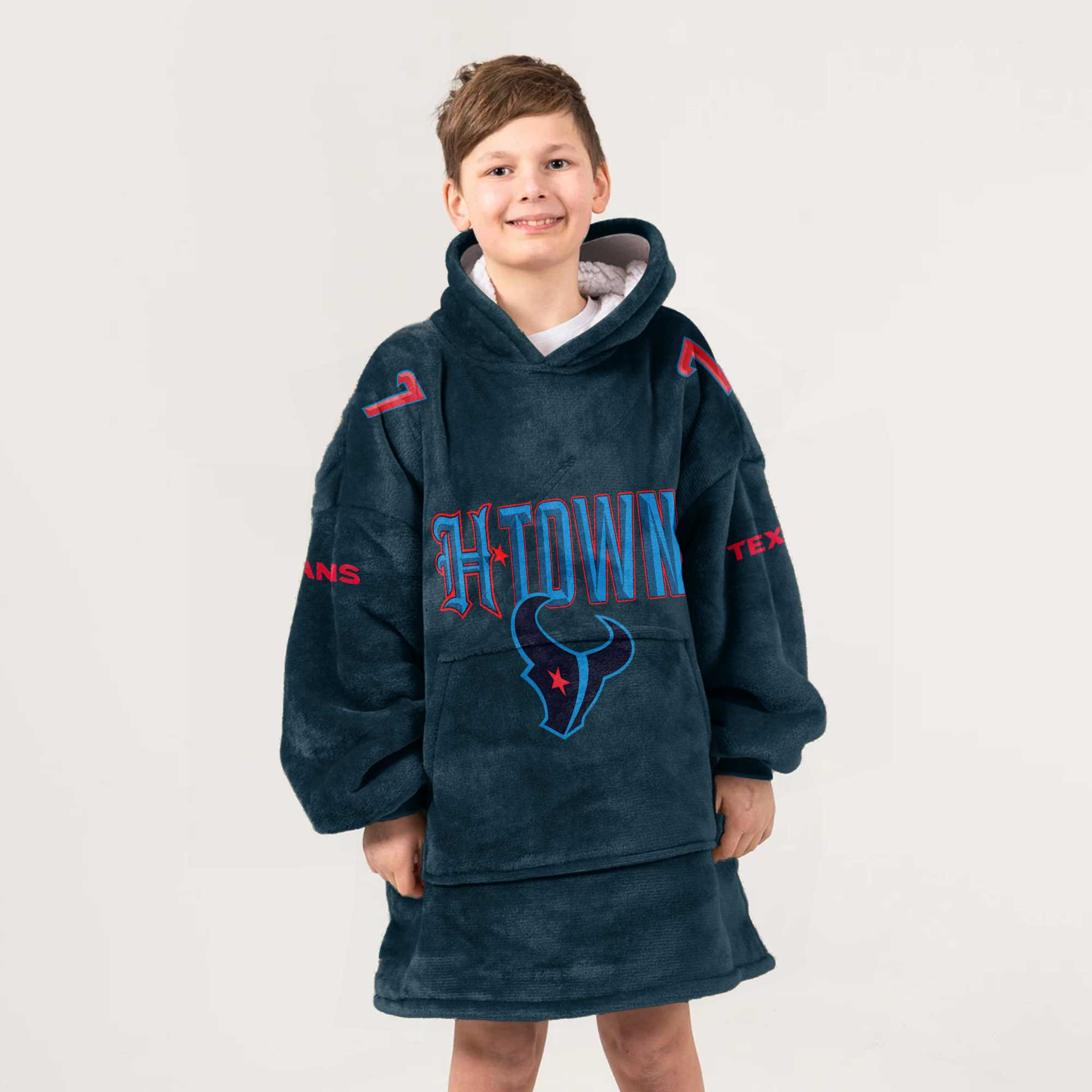 Adult C.S 7 Houston Football Unisex Blanket Hoodie