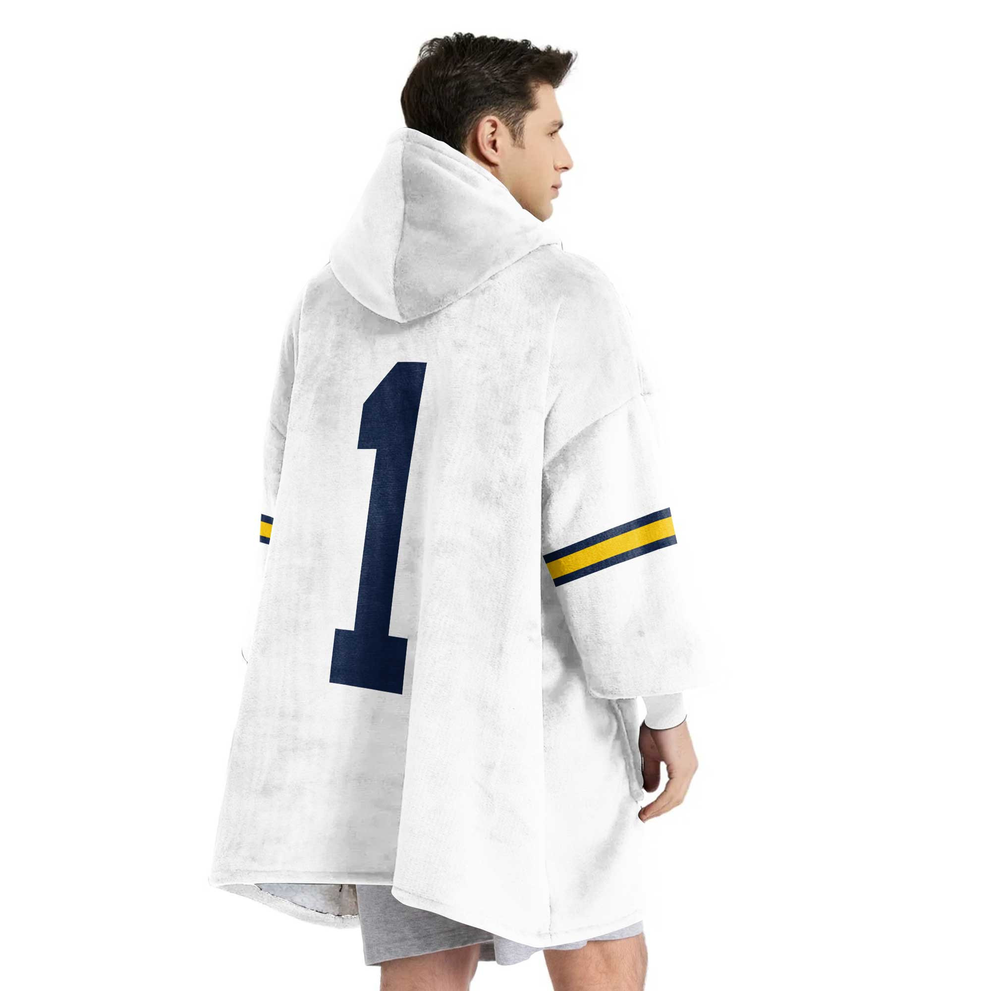 Adult 1 Michigan Football Unisex Blanket Hoodie