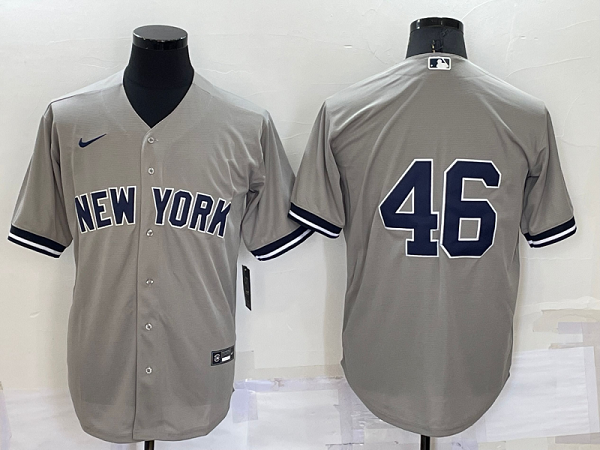 Men's  New York Yankees #46 Andy Pettitte Stitched Grey Cool Base MLB Stitched Jersey