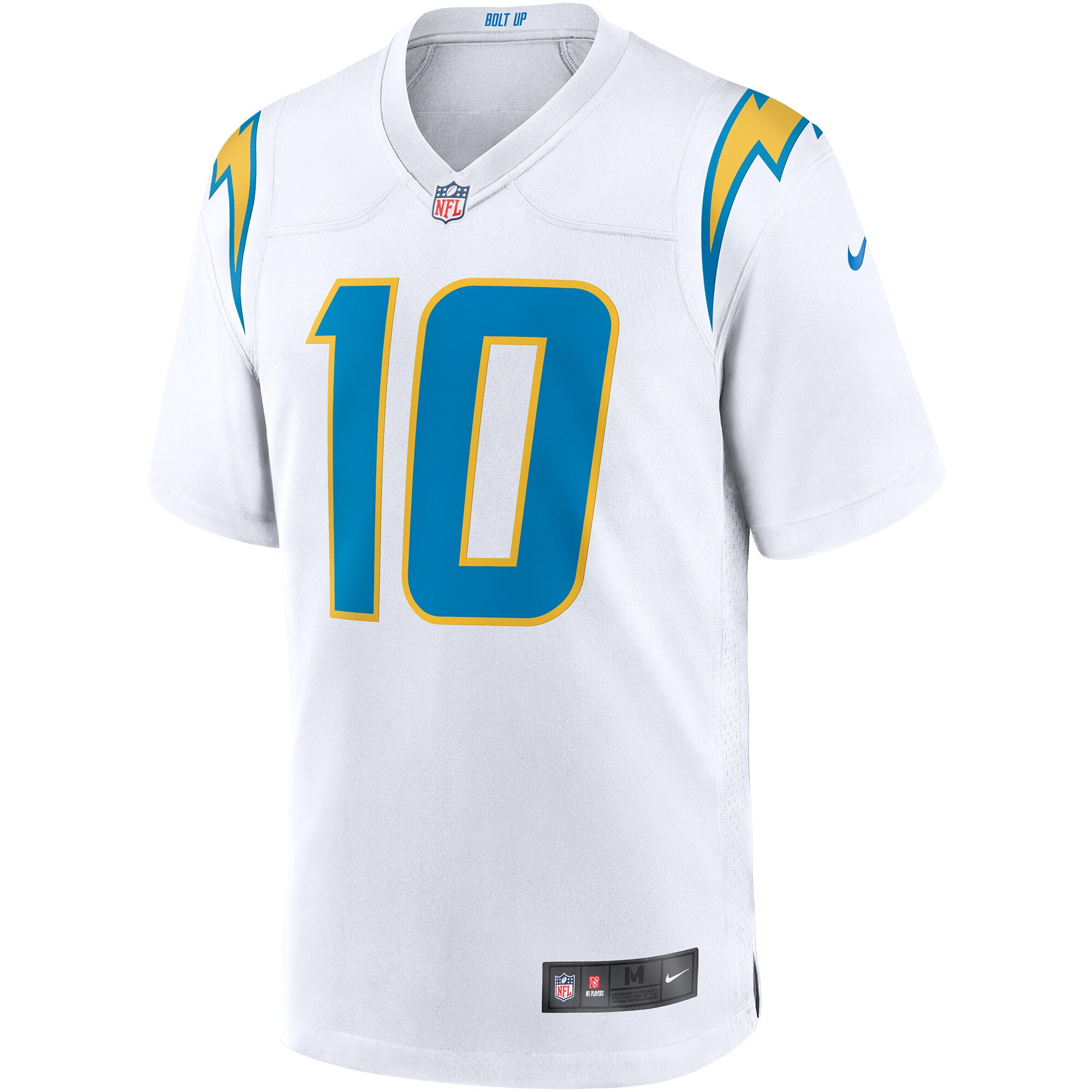 Justin Herbert #10 Los Angeles Chargers Game Jersey - White