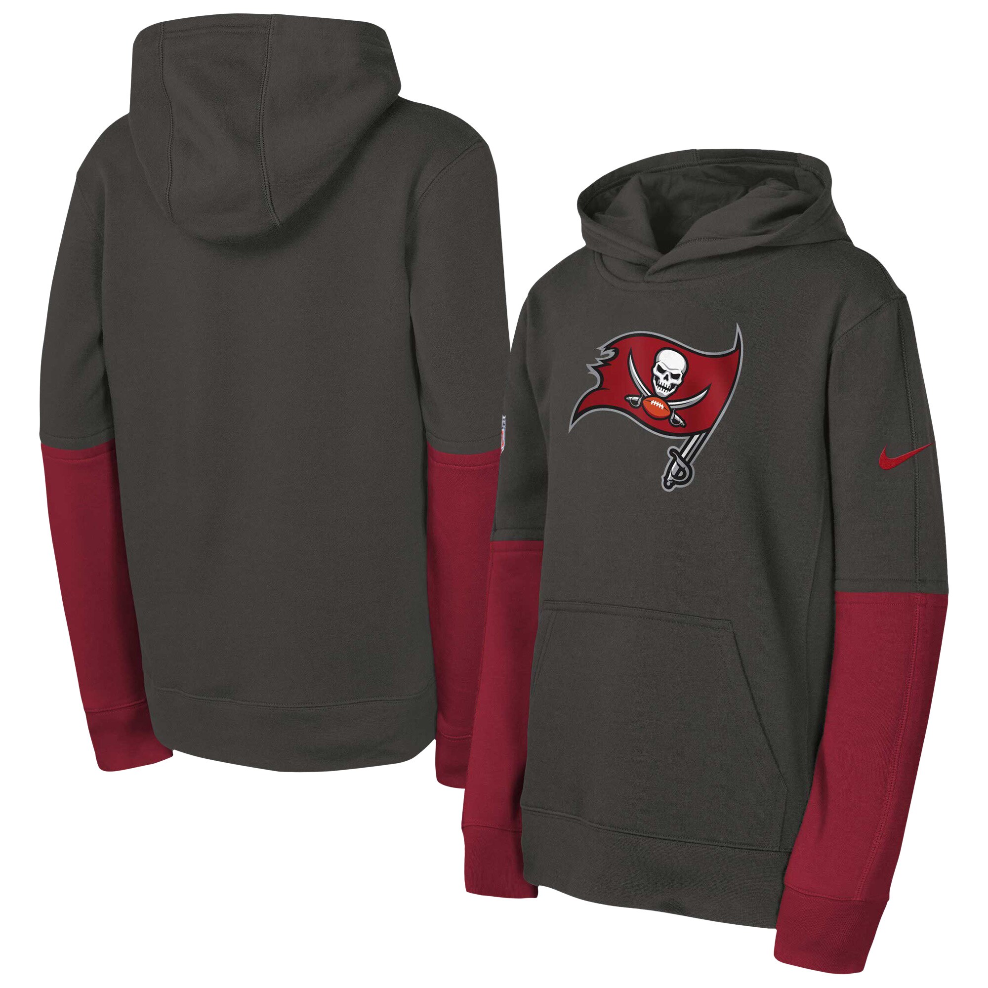 Tampa Bay Buccaneers Youth  Team Issue Club Pullover Hoodie - Pewter