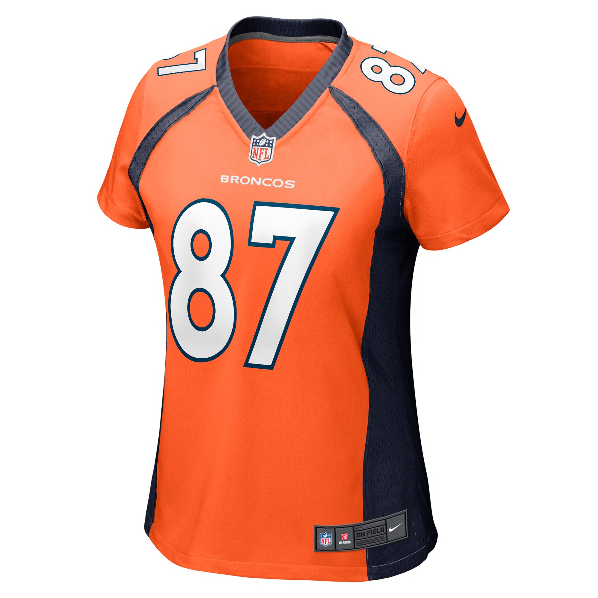Eric Tomlinson Denver Broncos  Women's Game Player Jersey - Orange