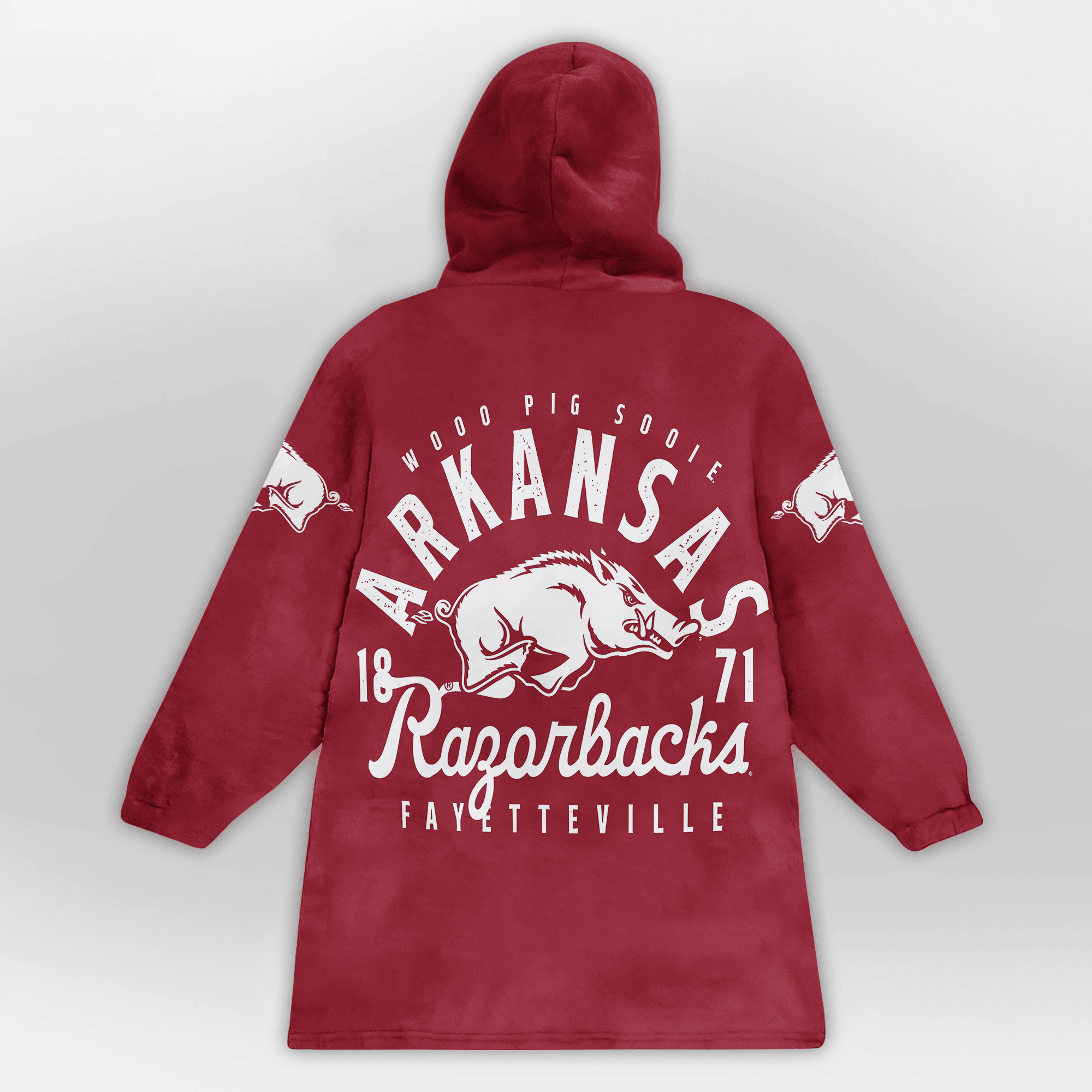 Kid Arkansas Football Unisex Blanket Hoodie