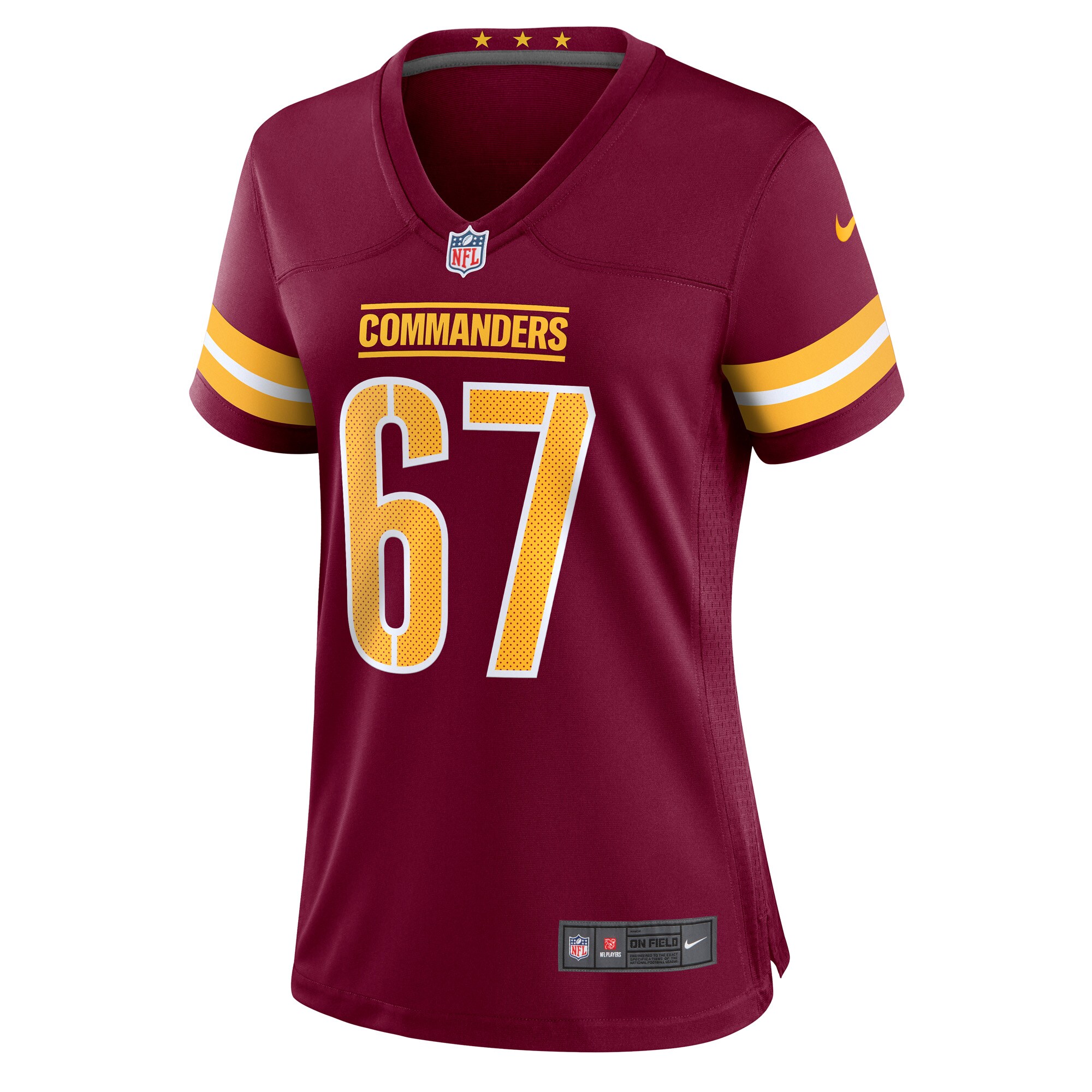Aaron Monteiro Washington Commanders  Women's Game Player Jersey - Burgundy