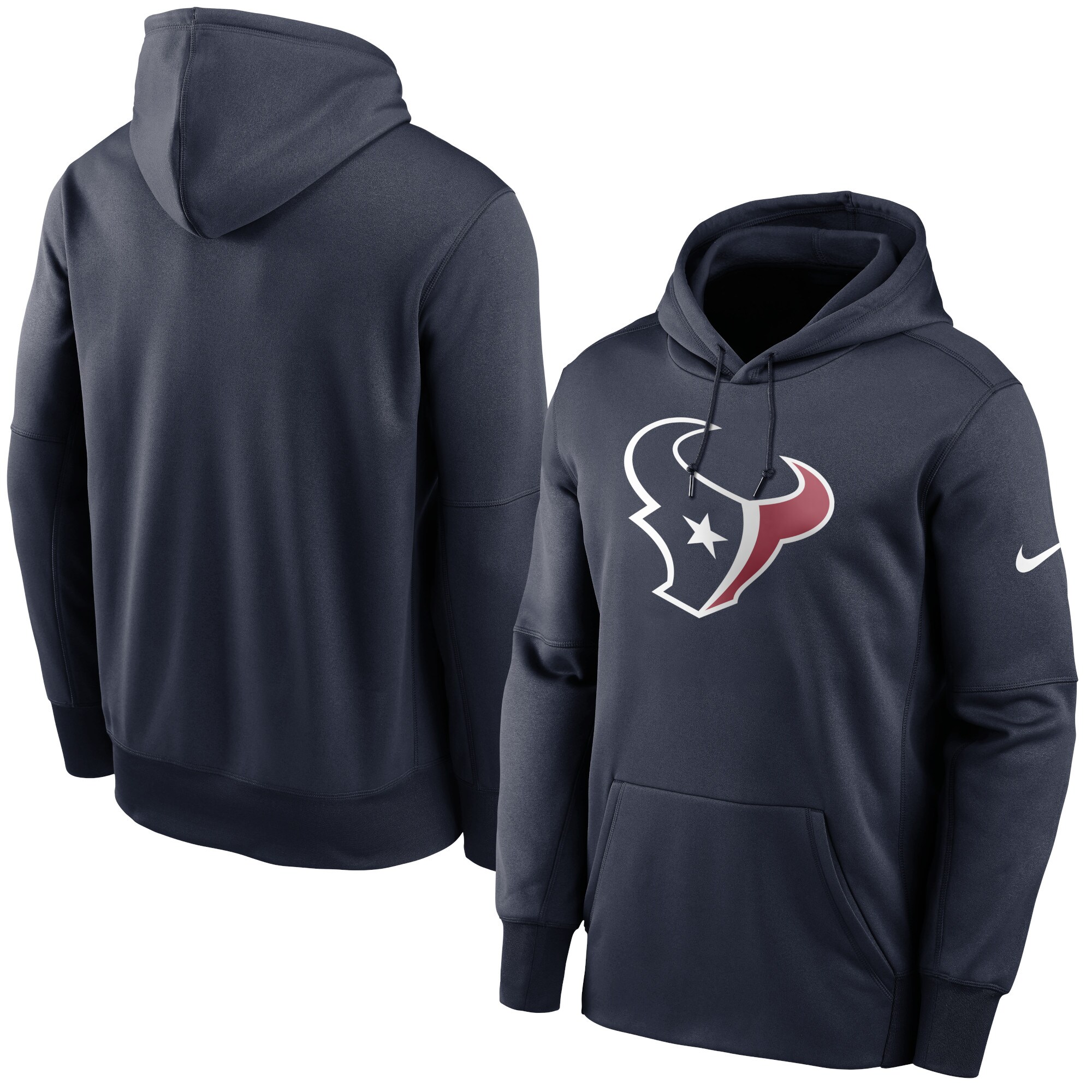 Houston Texans Fan Gear Primary Logo Therma Performance Pullover Hoodie - Navy